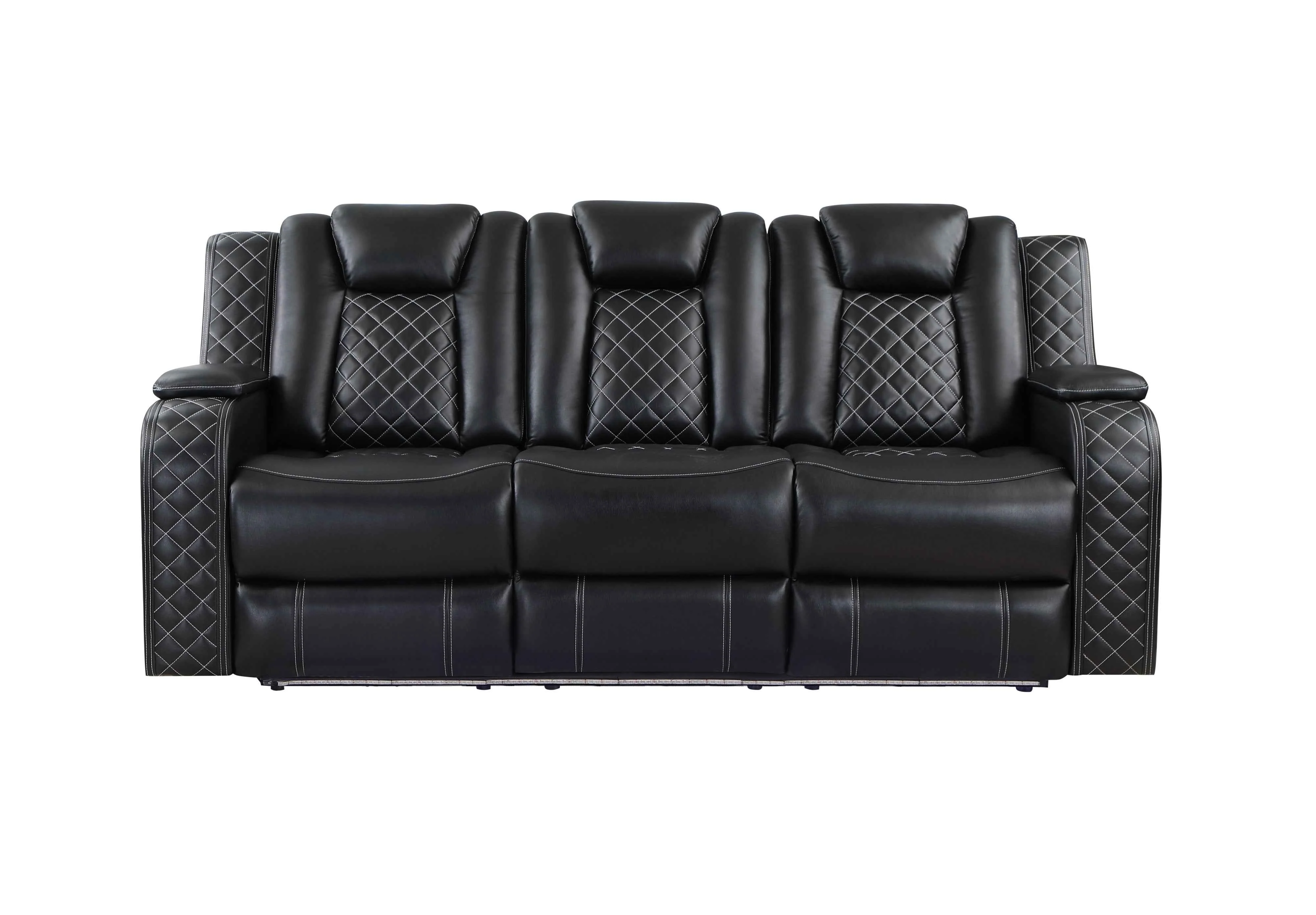 Radiant Black Power Reclining Sofa and Loveseat - Image 8