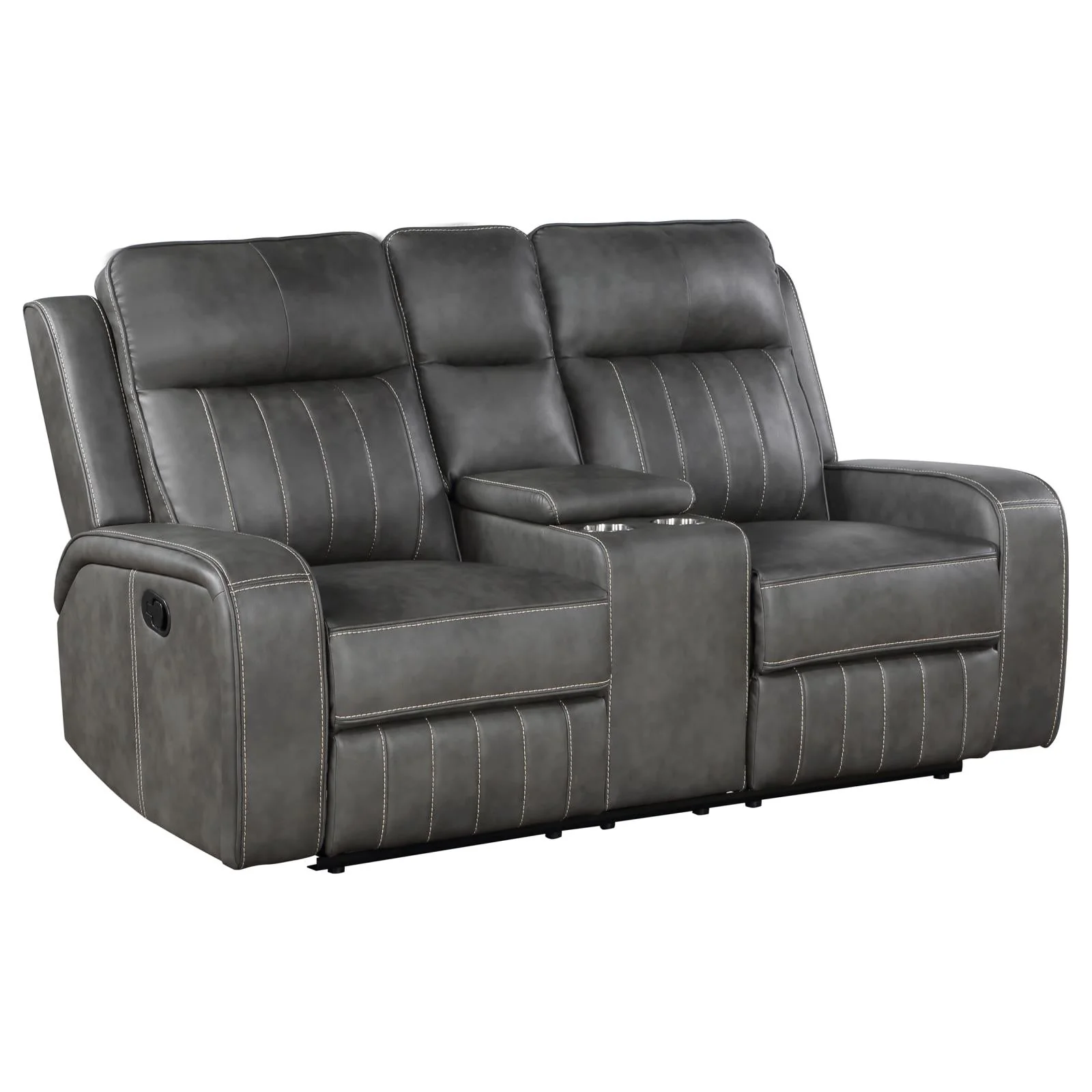 Raelynn Gray Upholstered Motion Reclining Living Room Set - Image 12