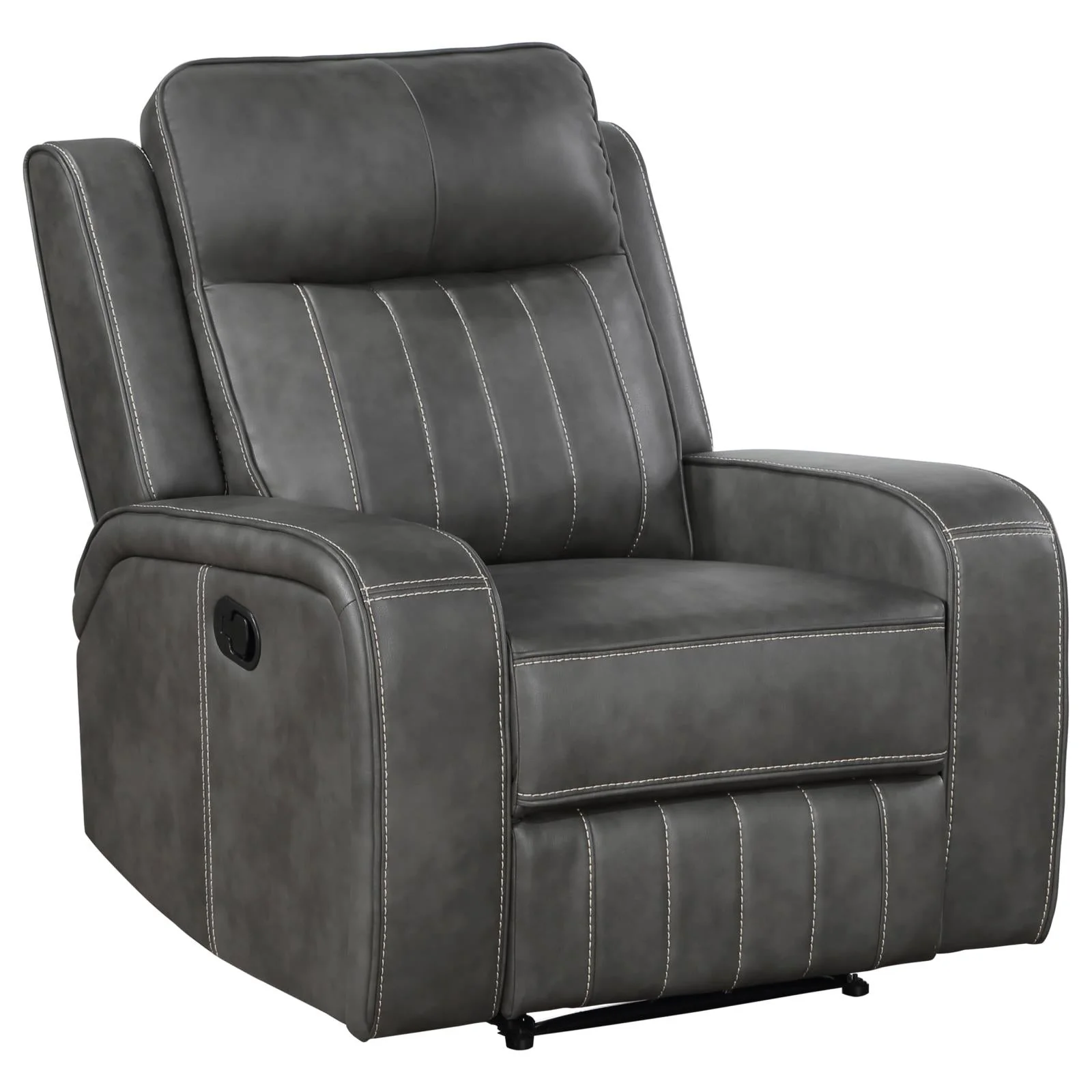 Raelynn Gray Upholstered Motion Reclining Living Room Set - Image 16