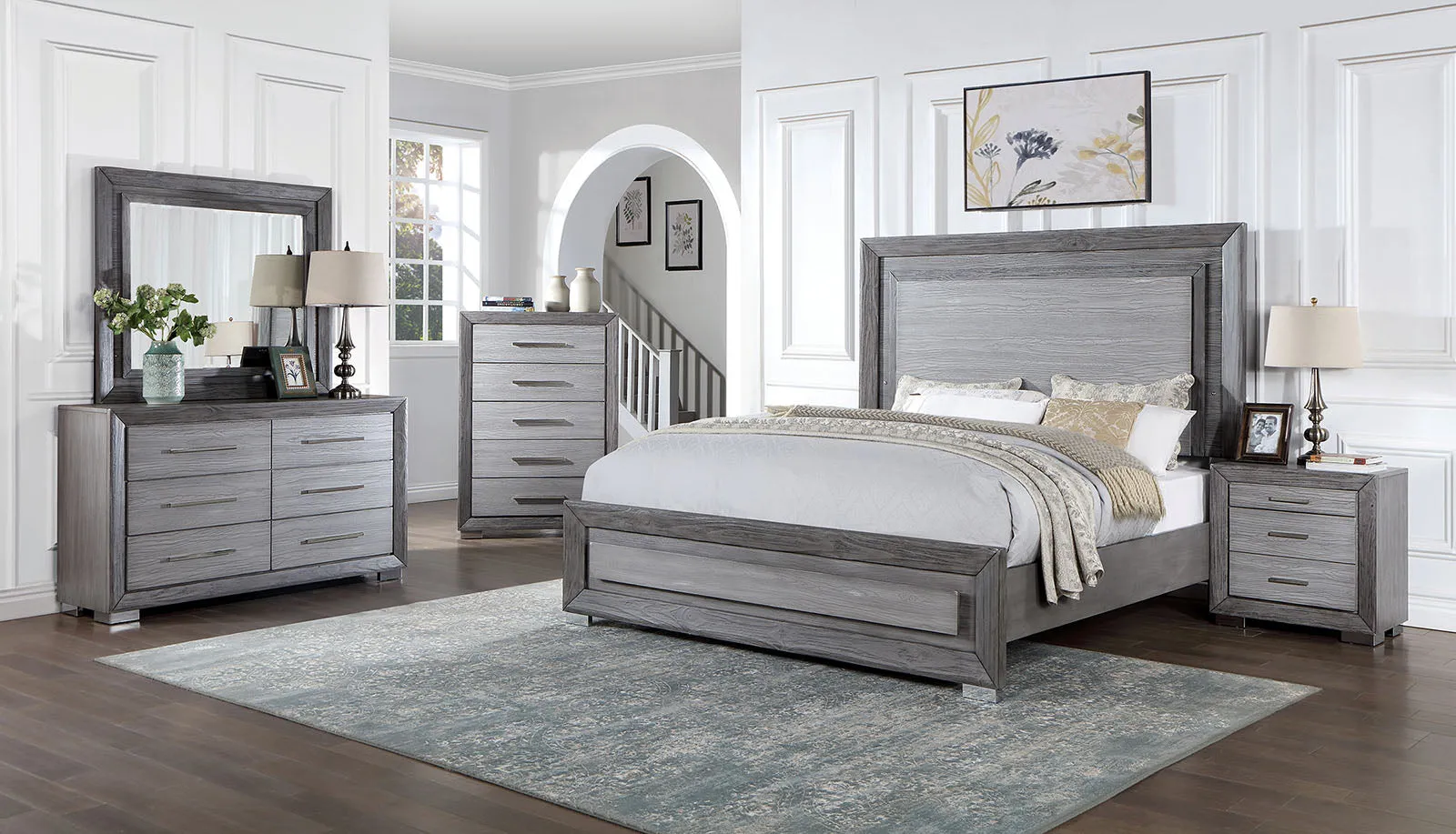 Raiden Gray Queen Bed - Image 5