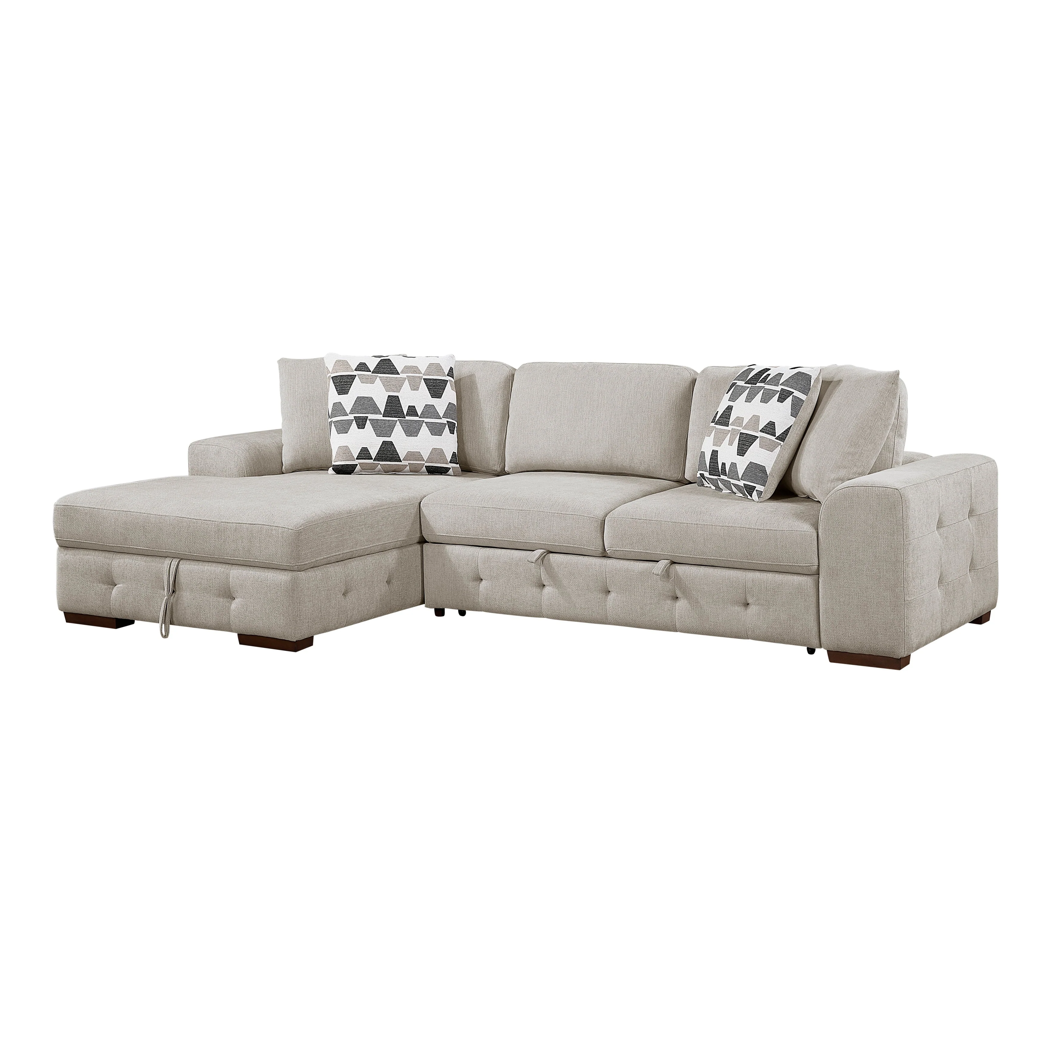 Raife Taupe 2-Piece Sectional with Left Chaise - Image 3