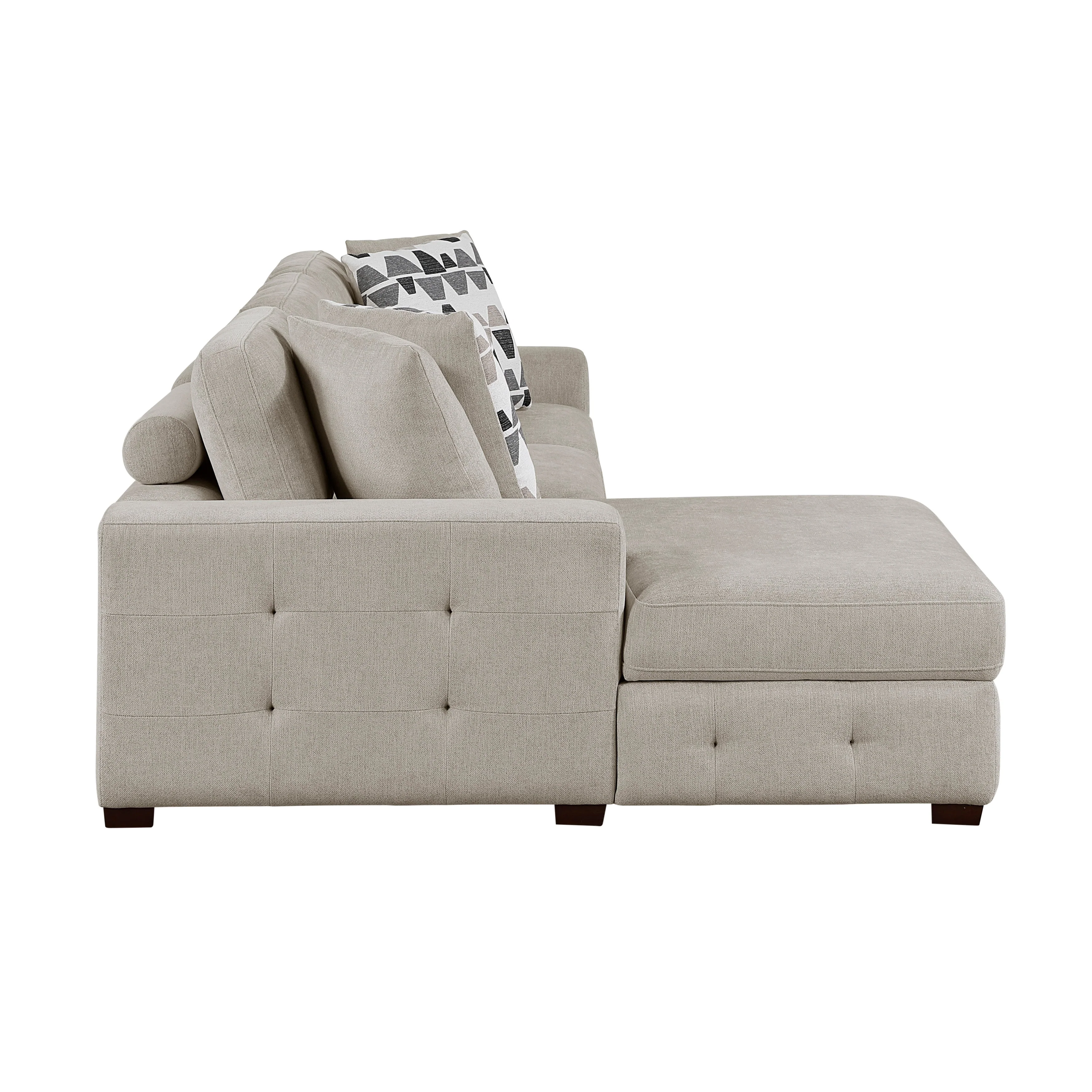 Raife Taupe 2-Piece Sectional with Left Chaise - Image 4