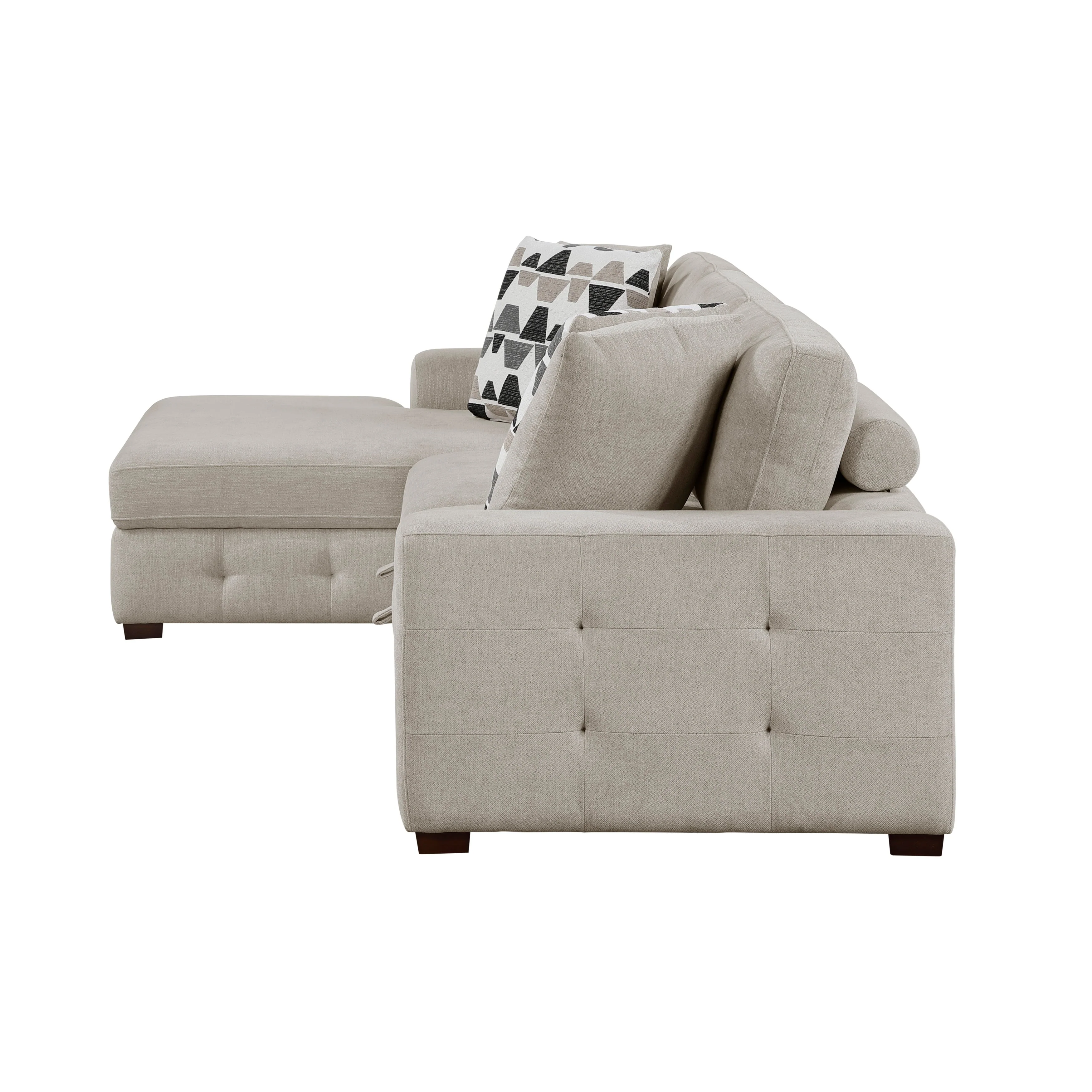 Raife Taupe 2-Piece Sectional with Left Chaise - Image 5