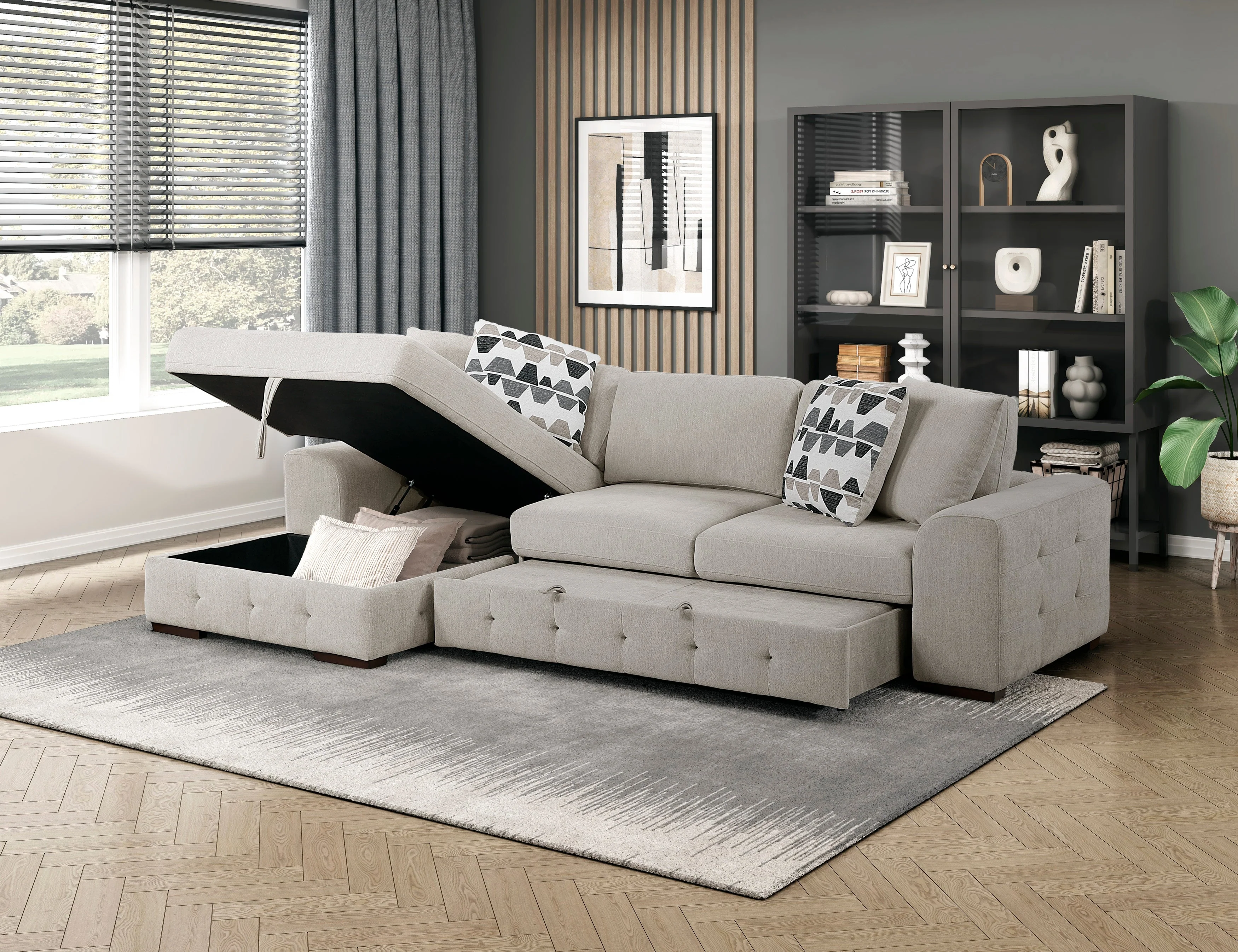 Raife Taupe 2-Piece Sectional with Left Chaise - Image 7