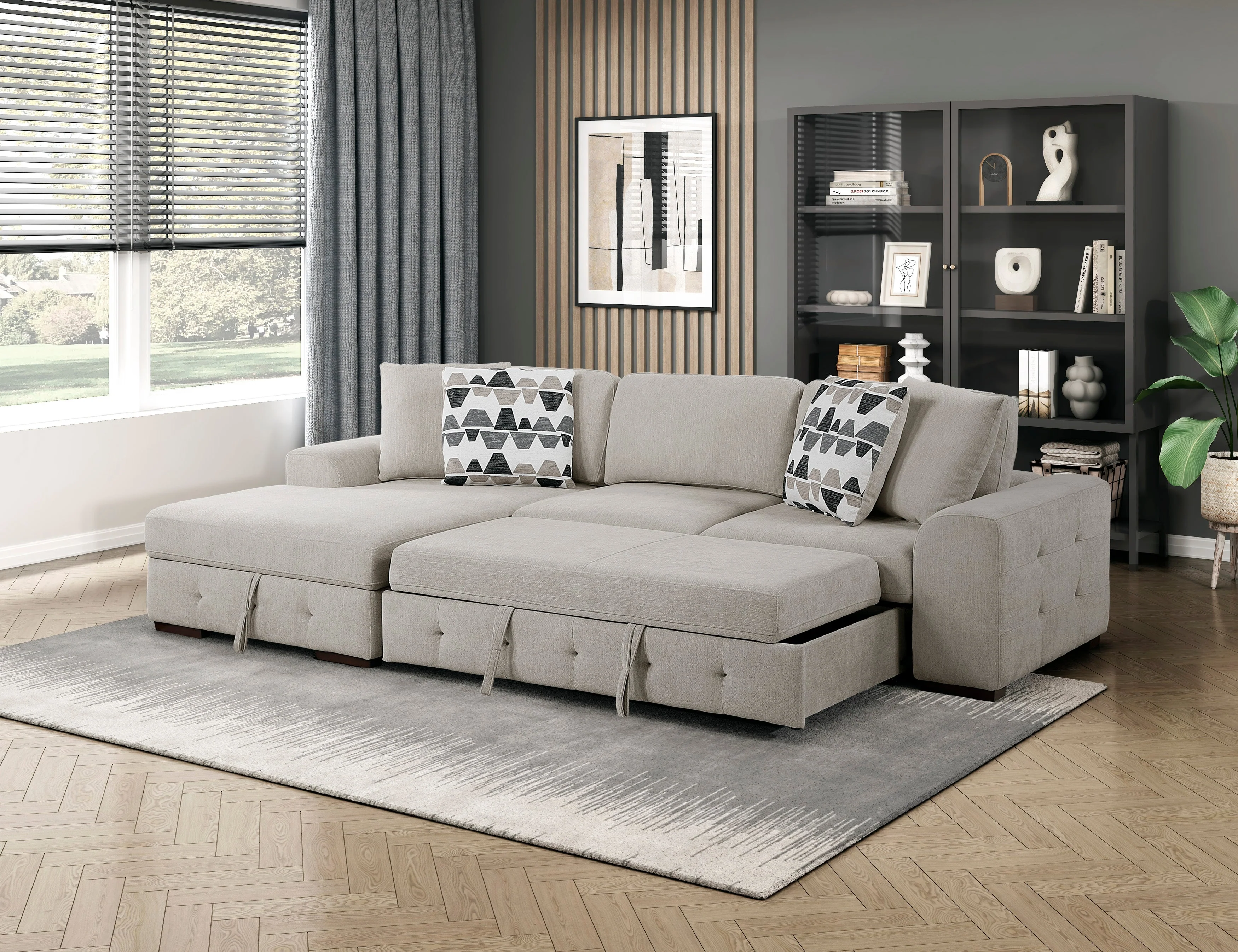 Raife Taupe 2-Piece Sectional with Left Chaise - Image 9