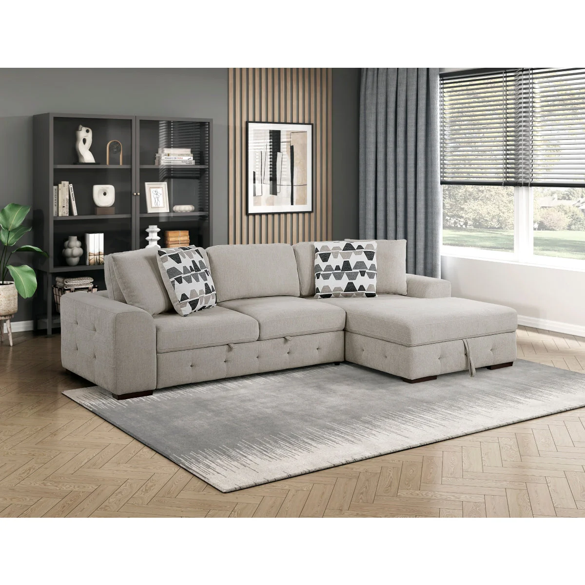 Raife Taupe 2-Piece Sectional with Right Chaise - Image 14