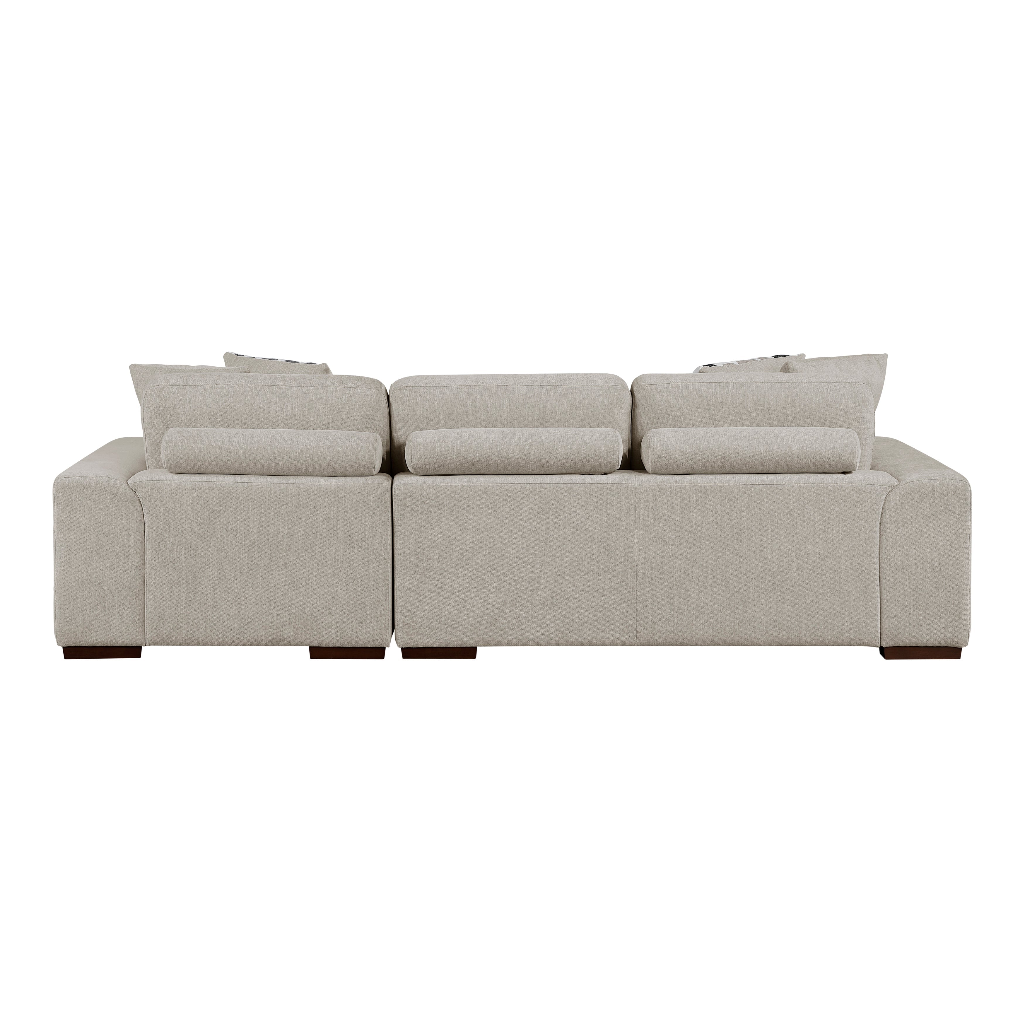Raife Taupe 3-Piece Sectional with Right Chaise and Ottoman - Image 8