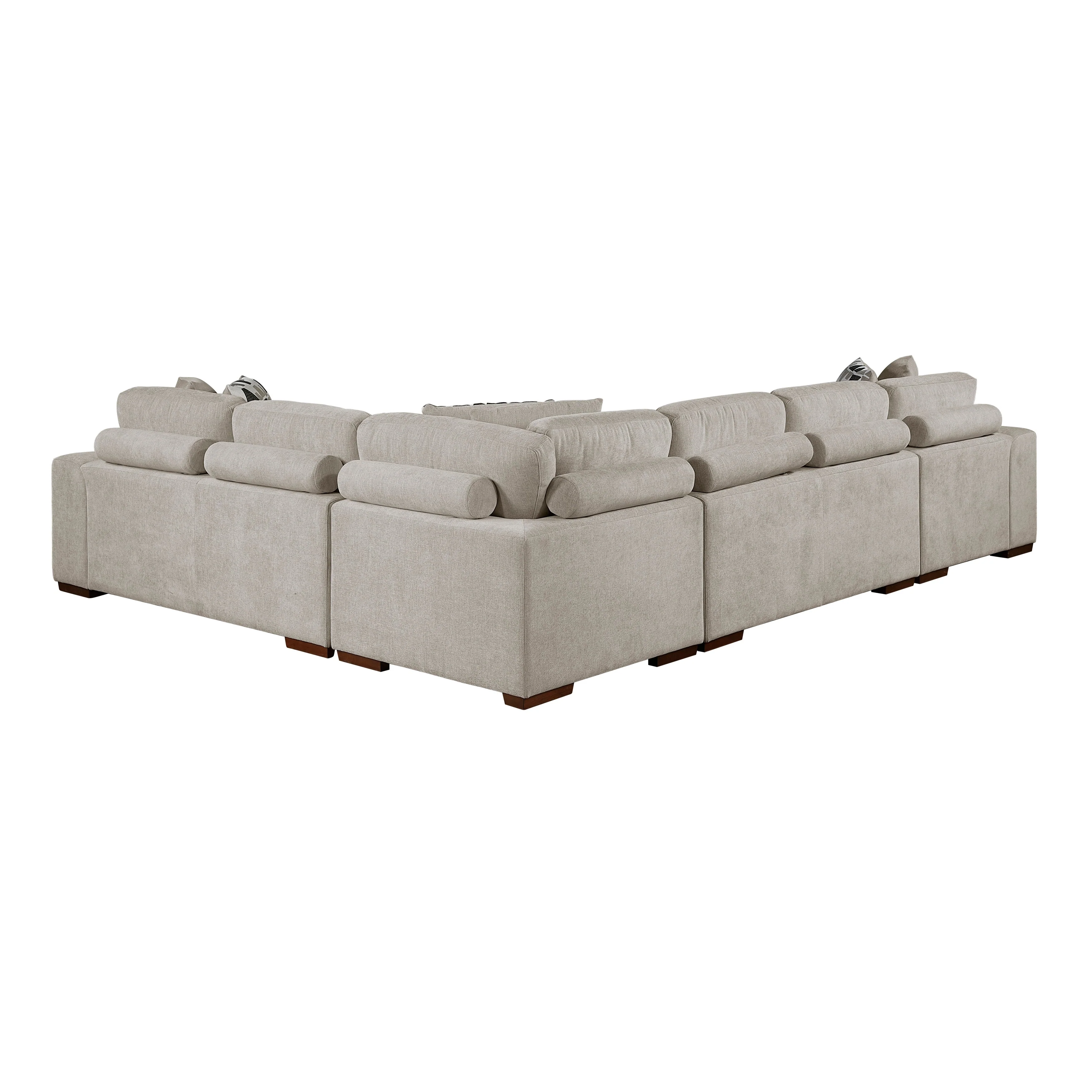 Raife Taupe 4-Piece Sectional with Left Chaise - Image 6