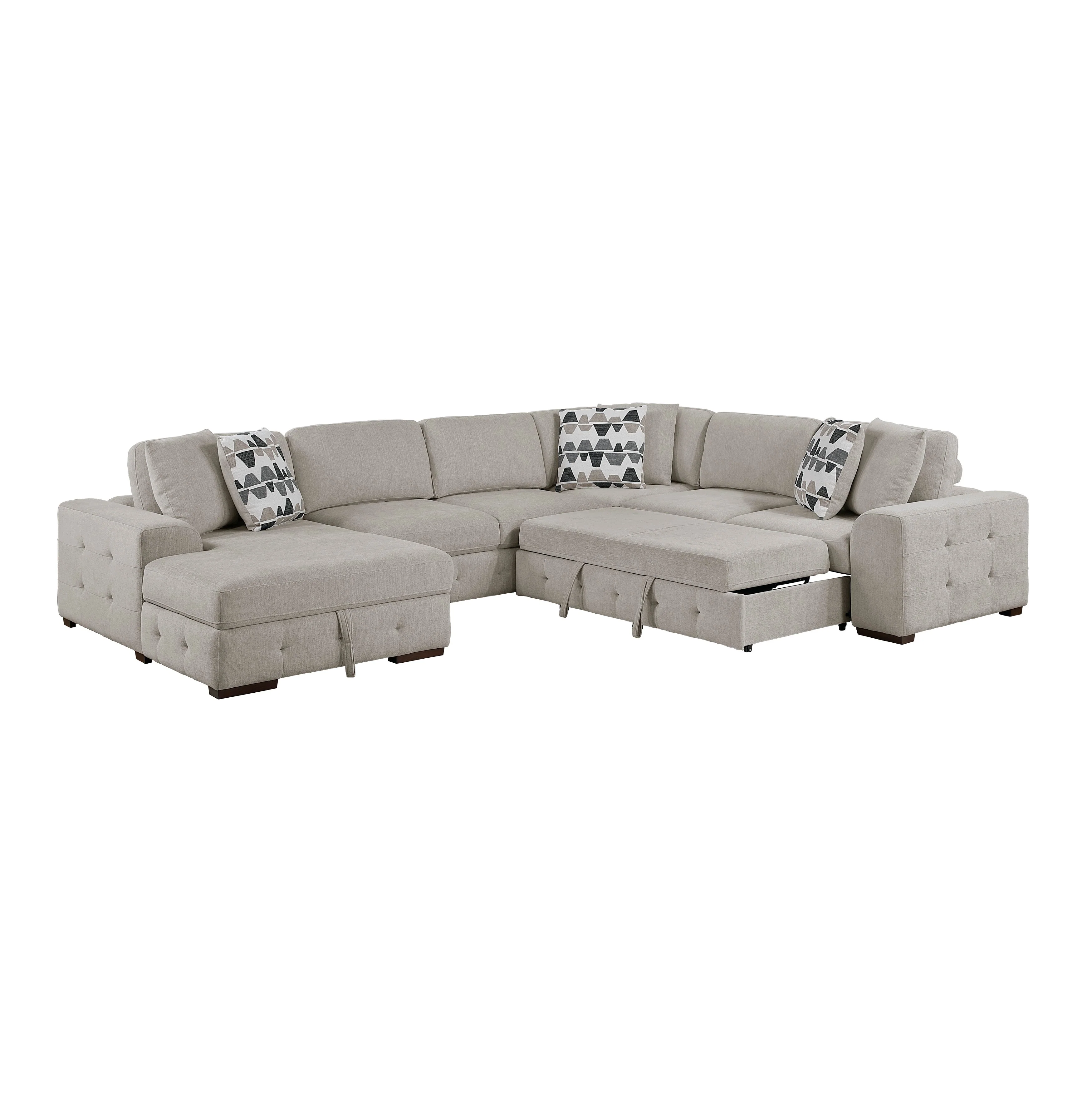Raife Taupe 4-Piece Sectional with Left Chaise - Image 9