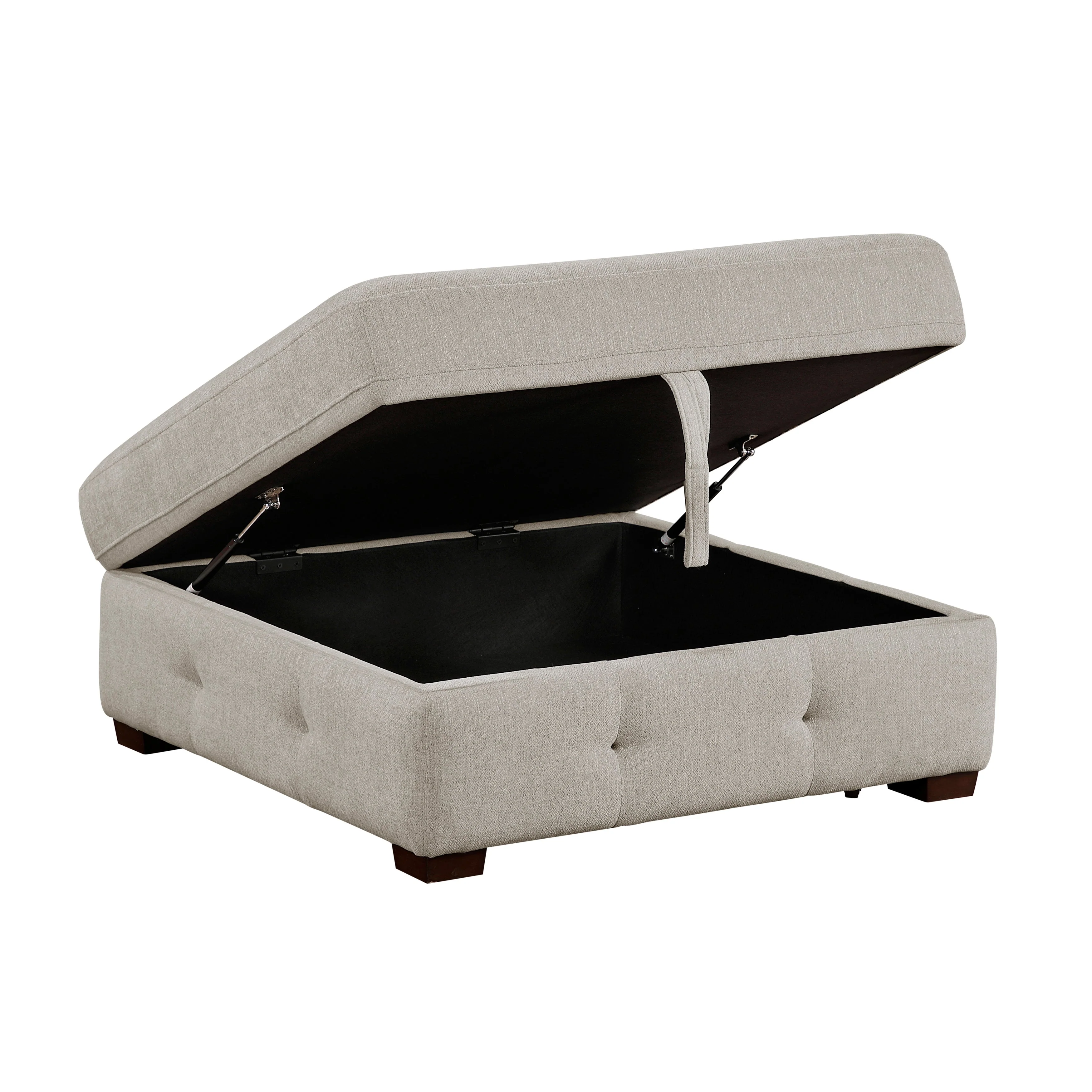 Raife Taupe Ottoman - Image 2