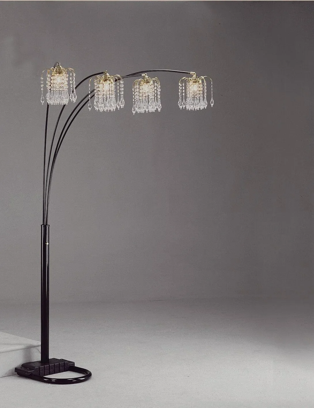 Rain Drop Arc Black 84" Floor Lamp - Image 3