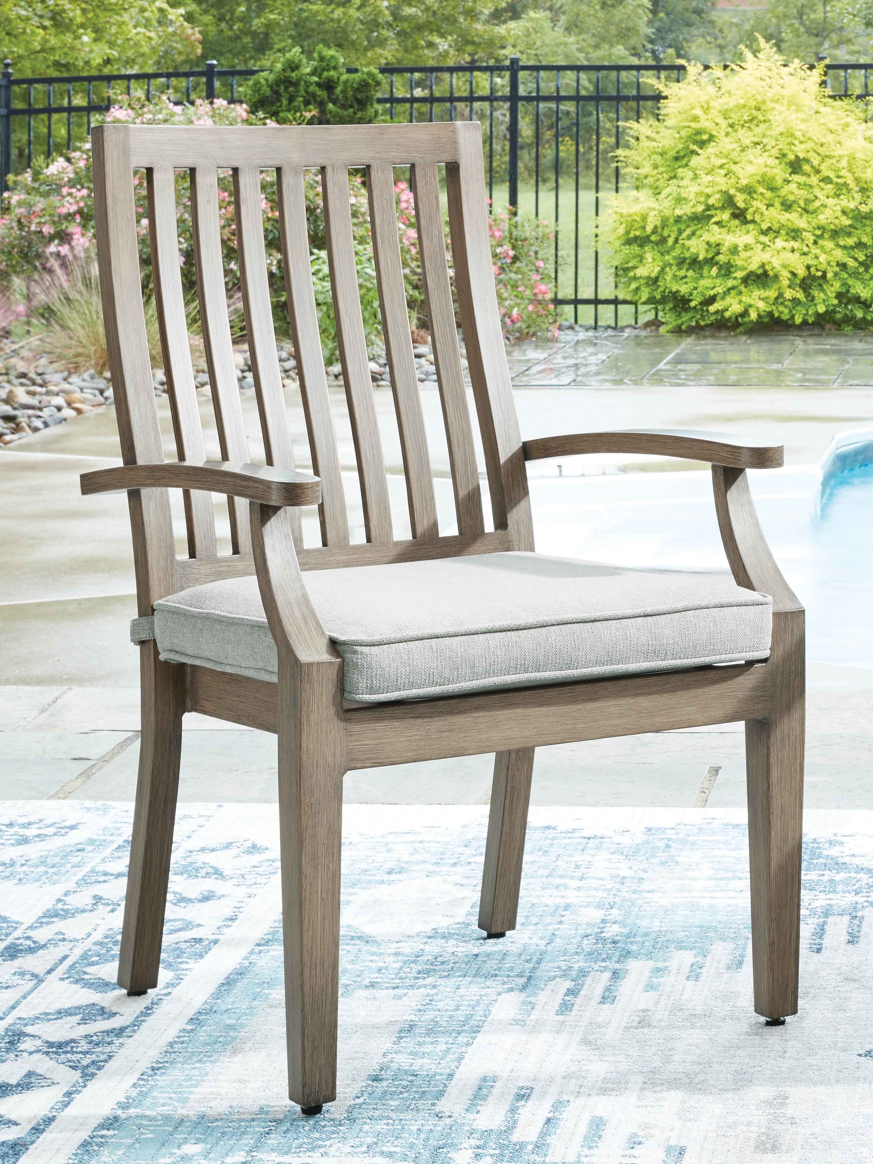 Rainier Ranch Brown/Beige Outdoor Dining Table and 4 Chairs - Image 10