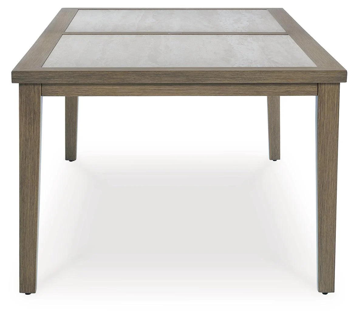 Rainier Ranch Brown/Beige Outdoor Dining Table - Image 3
