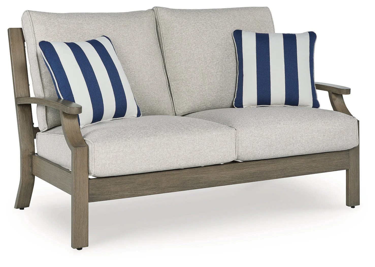 Rainier Ranch Brown/Beige Outdoor Loveseat with Cushion - Image 6