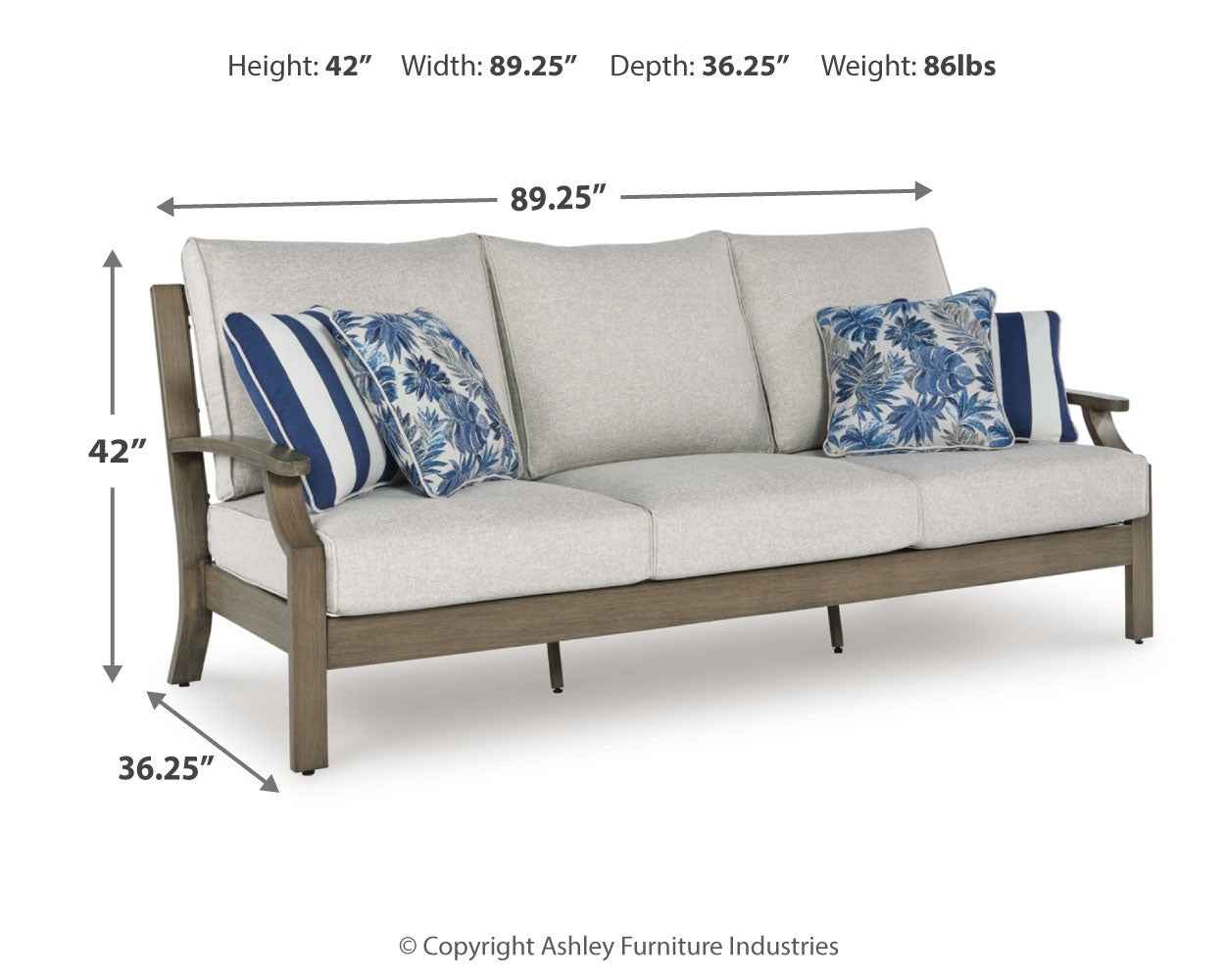 Rainier Ranch Brown/Beige Outdoor Sofa and Loveseat - Image 10