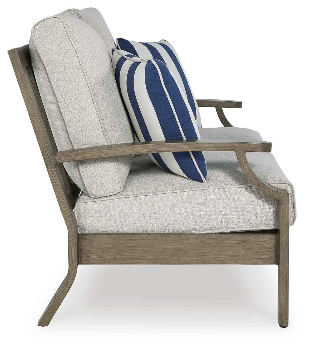 Rainier Ranch Brown/Beige Outdoor Sofa and Loveseat - Image 4