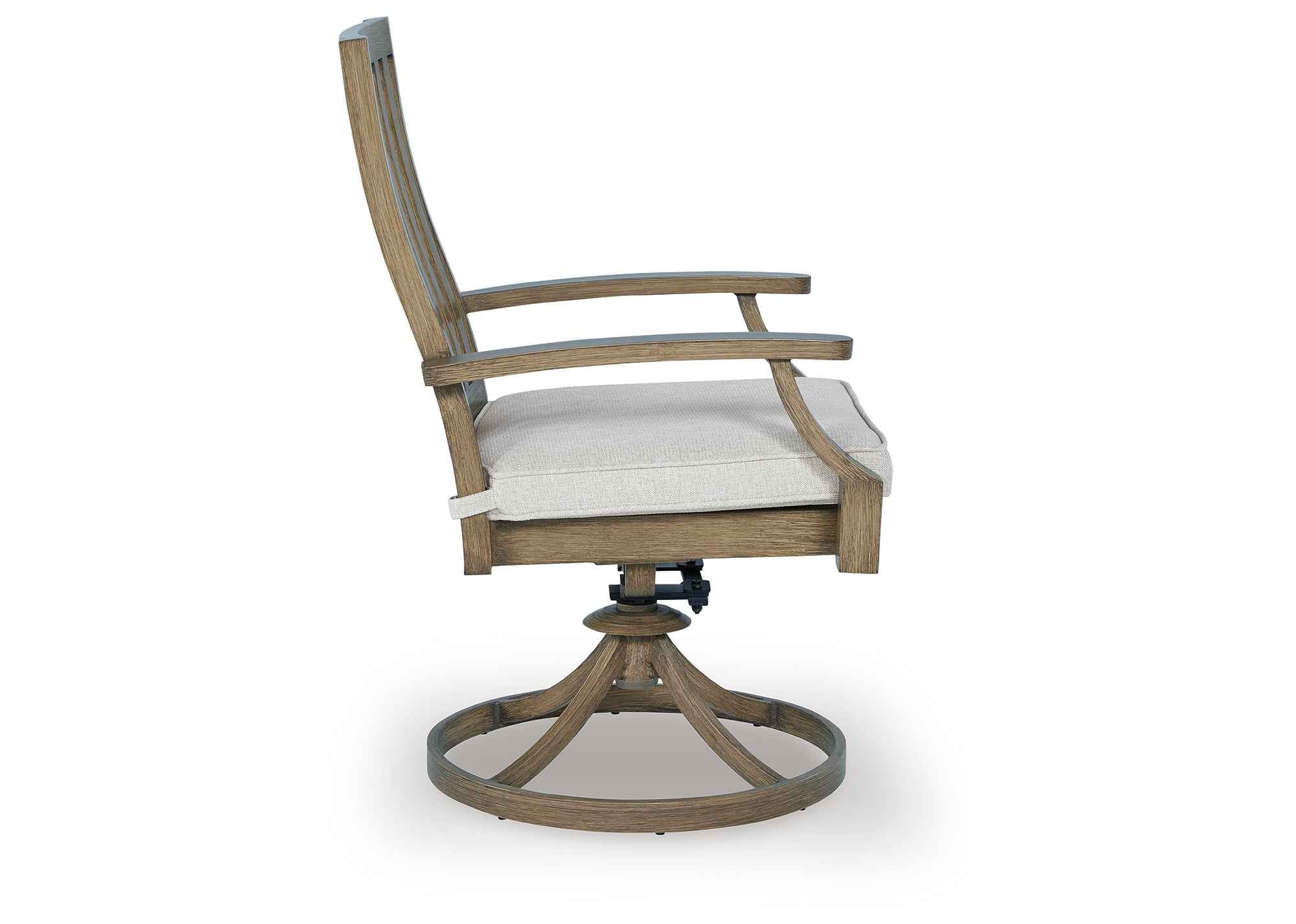 Rainier Ranch Brown/Beige Outdoor Swivel Chair with Cushion (Set of 2) - Image 12