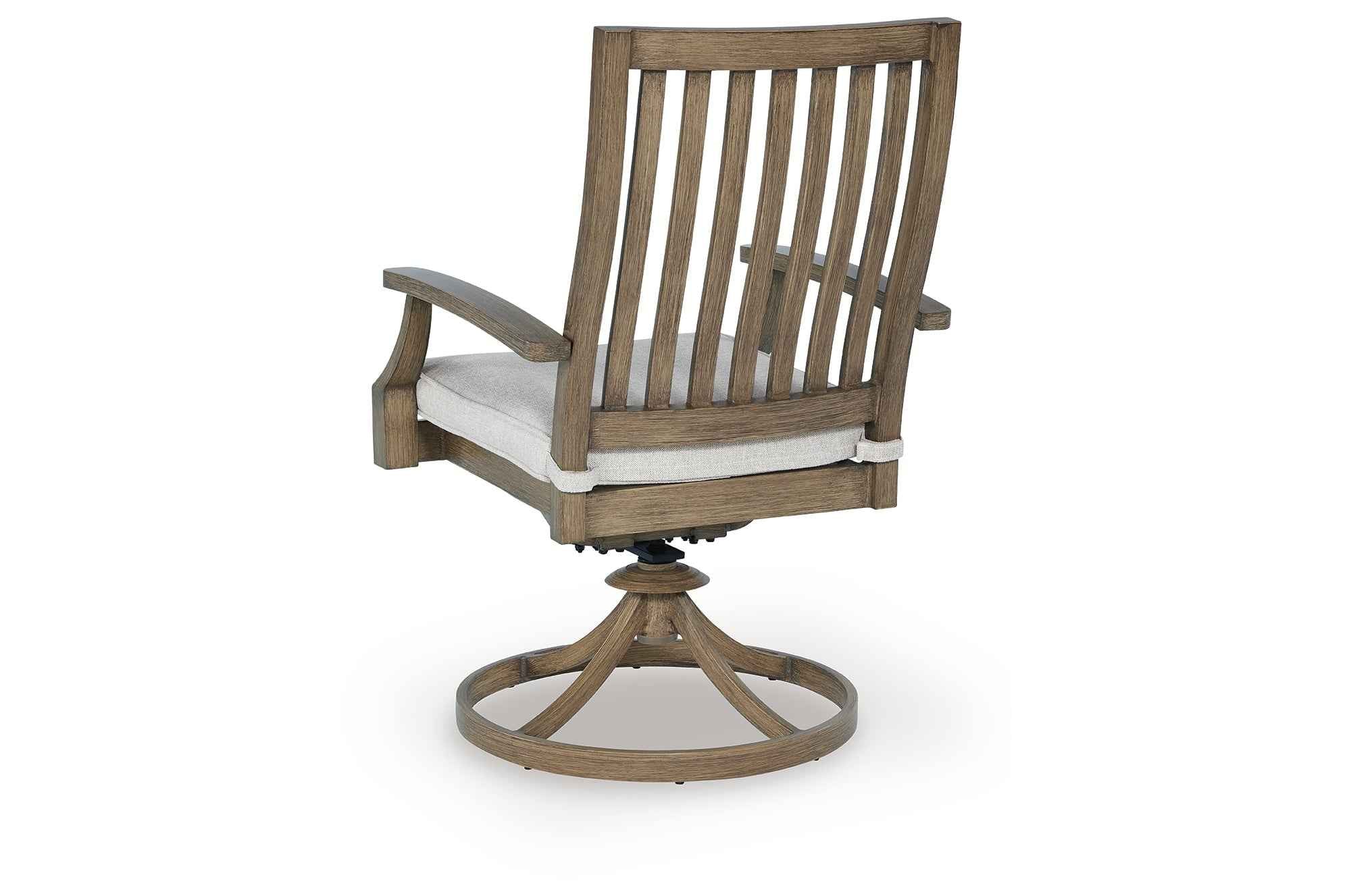 Rainier Ranch Brown/Beige Outdoor Swivel Chair with Cushion (Set of 2) - Image 13