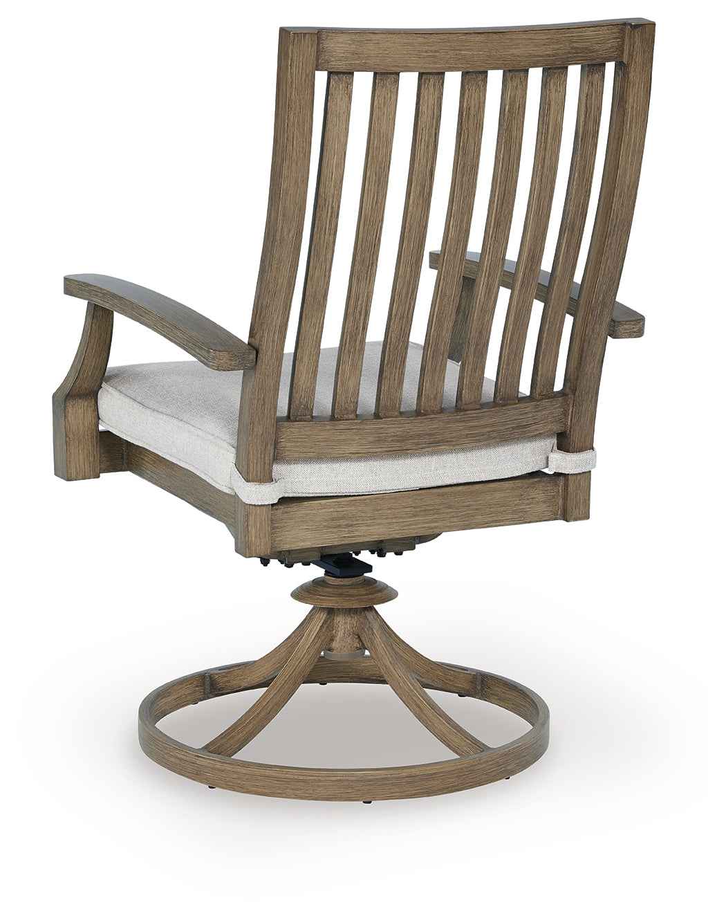 Rainier Ranch Brown/Beige Outdoor Swivel Chair with Cushion (Set of 2) - Image 5