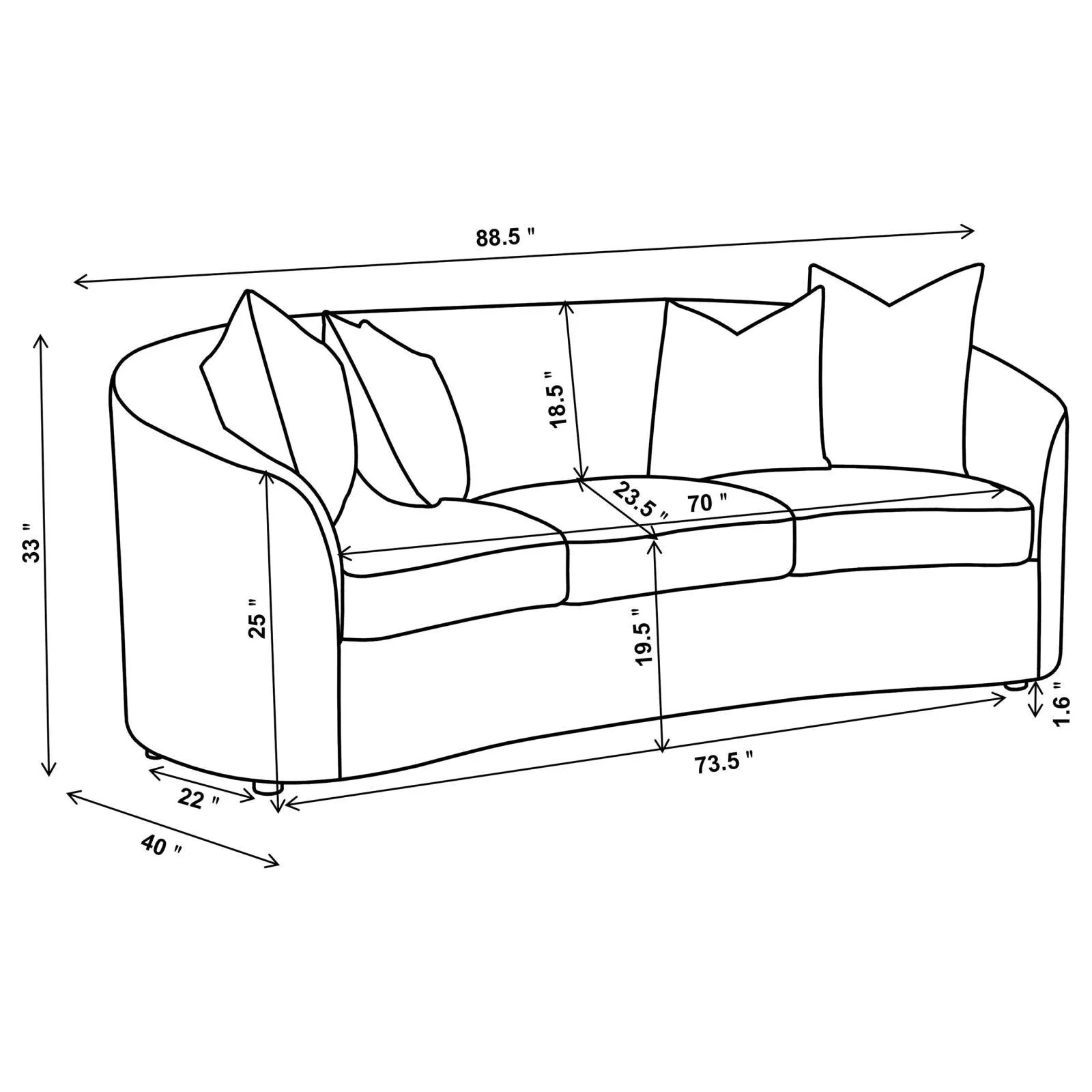 Rainn Latte Upholstered Tight Back Sofa - Image 11
