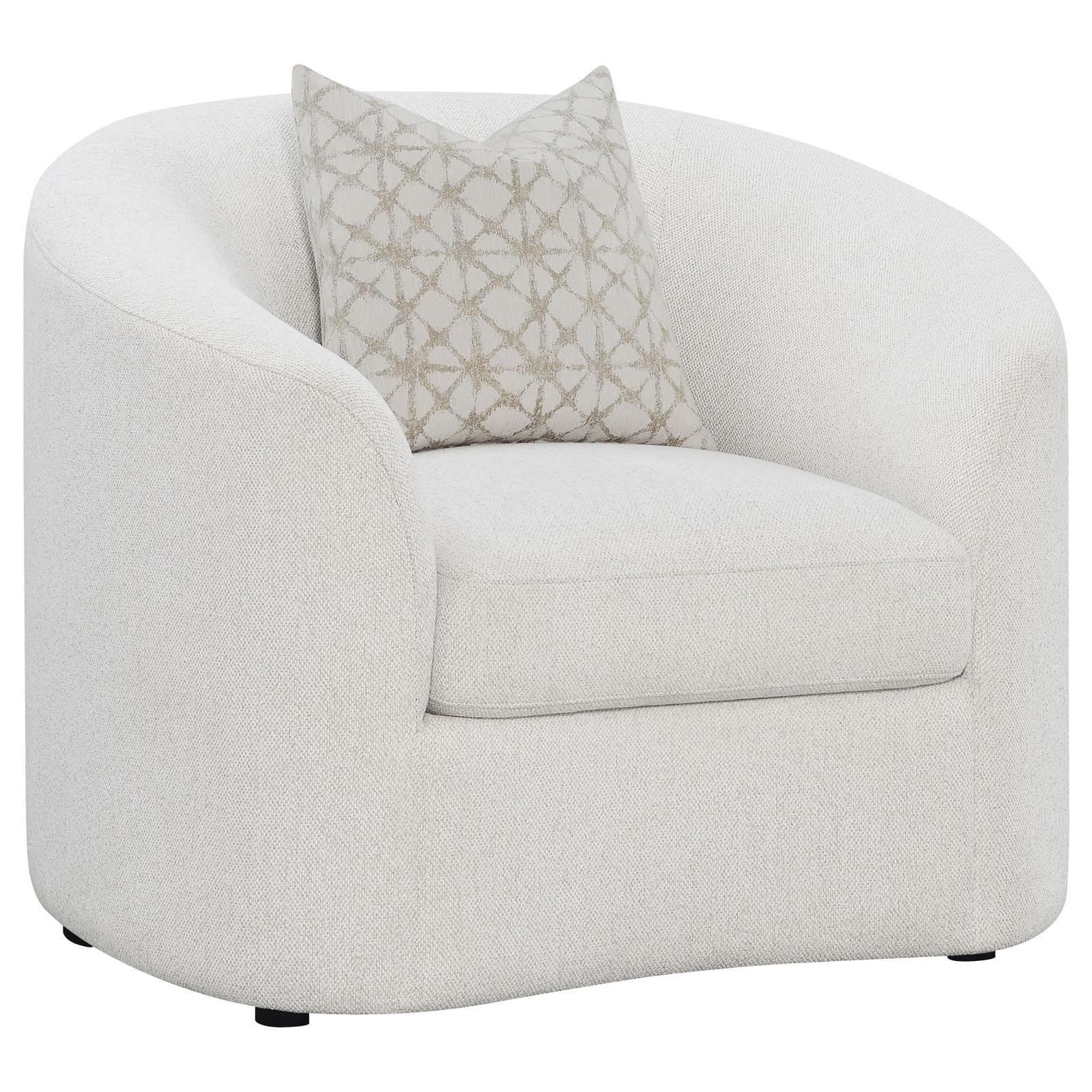 Rainn Upholstered Tight Back Chair Latte - Image 2