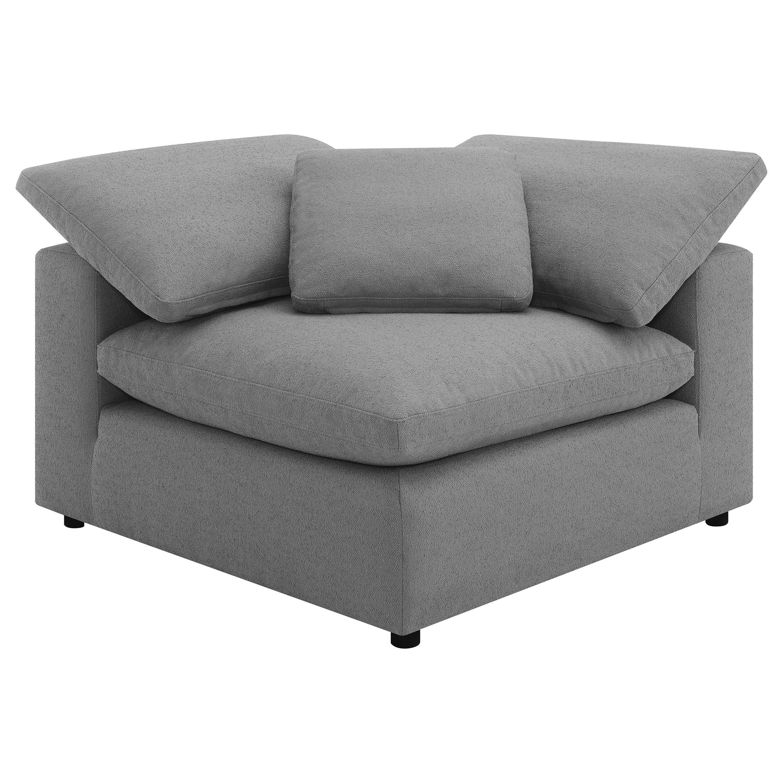 Raleigh Gray Boucle Upholstered Corner Chair