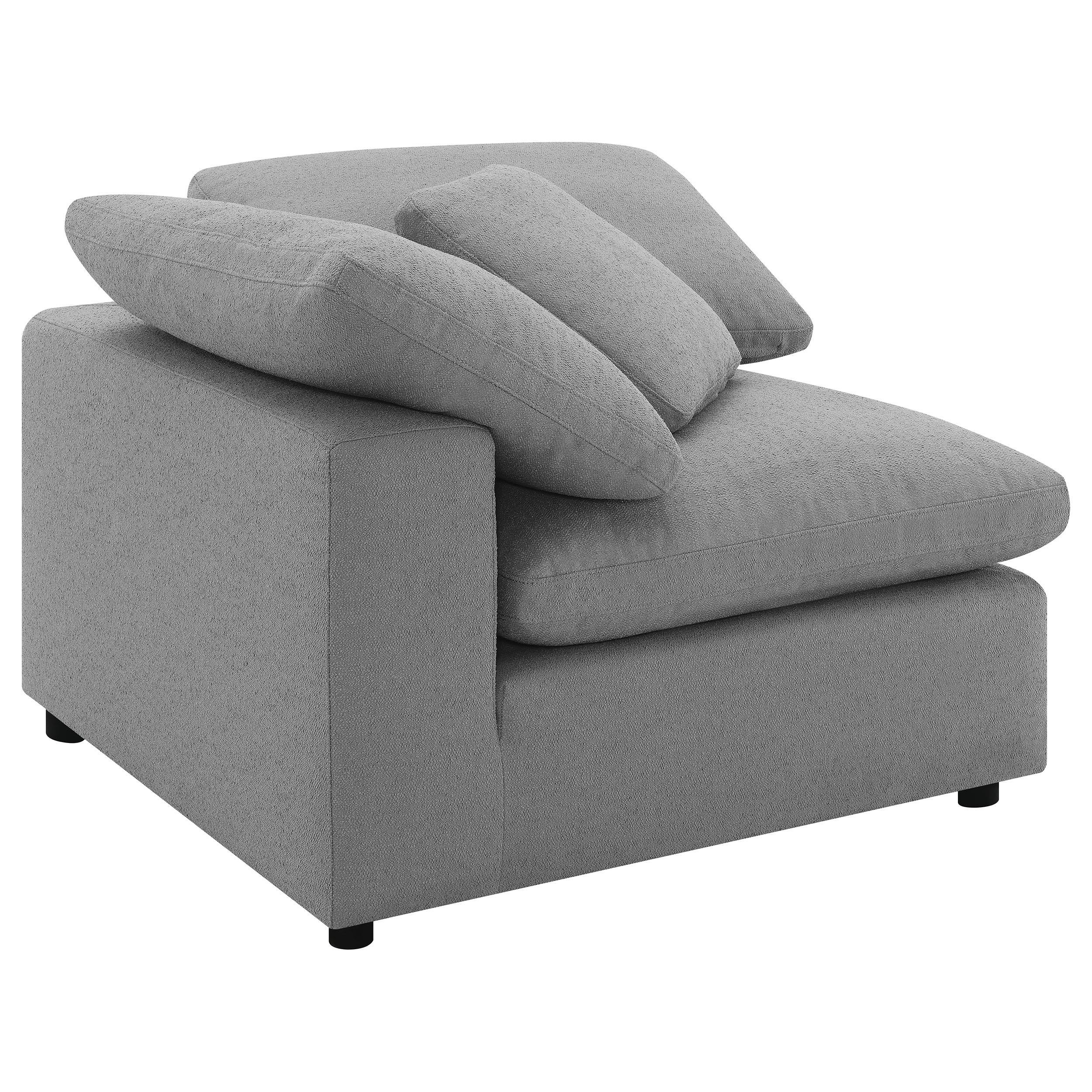 Raleigh Gray Boucle Upholstered Corner Chair - Image 2