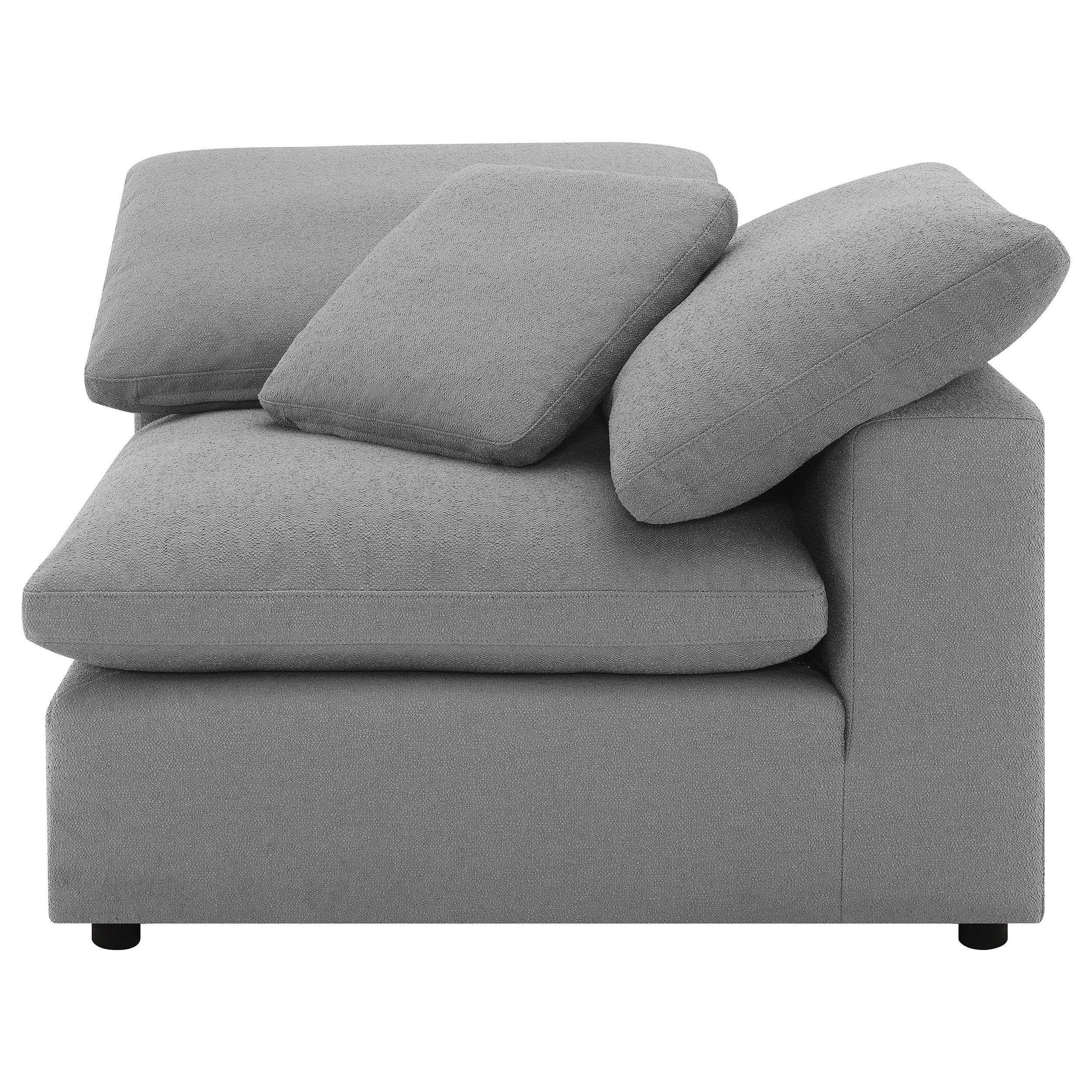Raleigh Gray Boucle Upholstered Corner Chair - Image 4