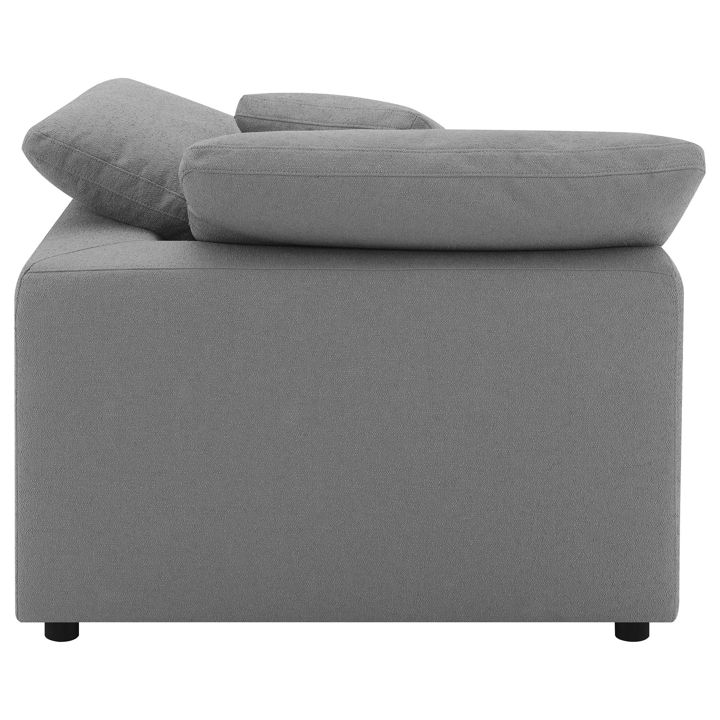 Raleigh Gray Boucle Upholstered Corner Chair - Image 8