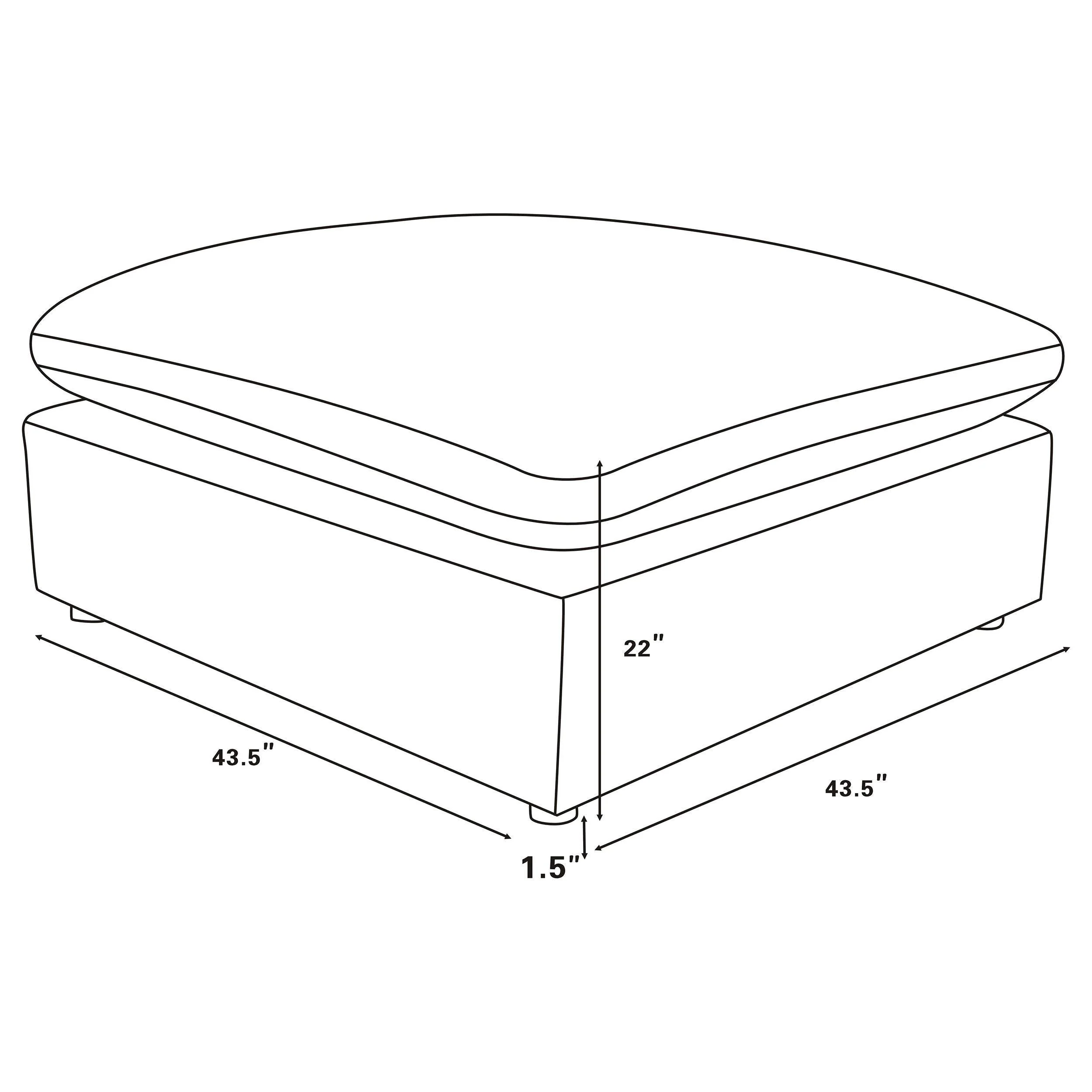Raleigh Grey Boucle Upholstered Ottoman - Image 5