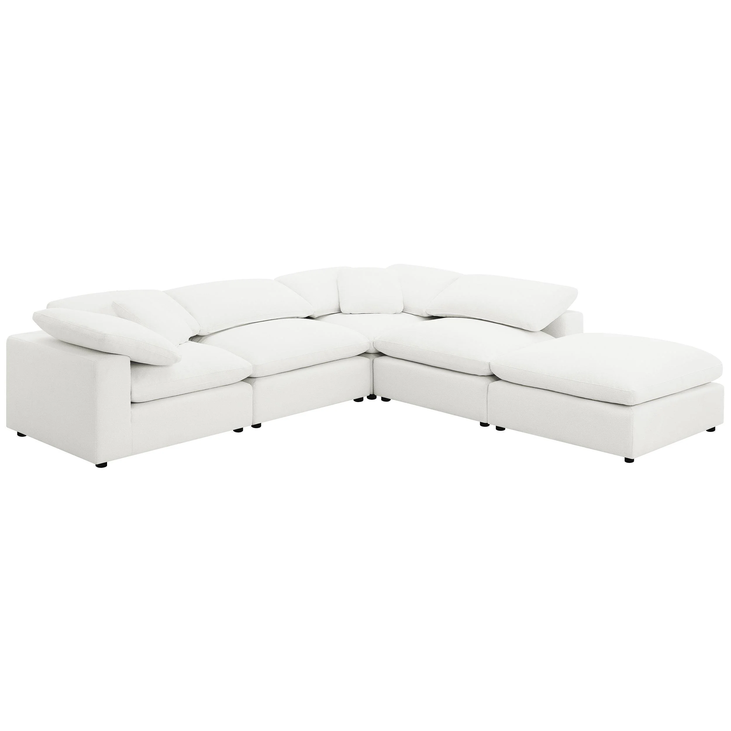 Raleigh Ivory Boucle Upholstered Armless Chair - Image 11