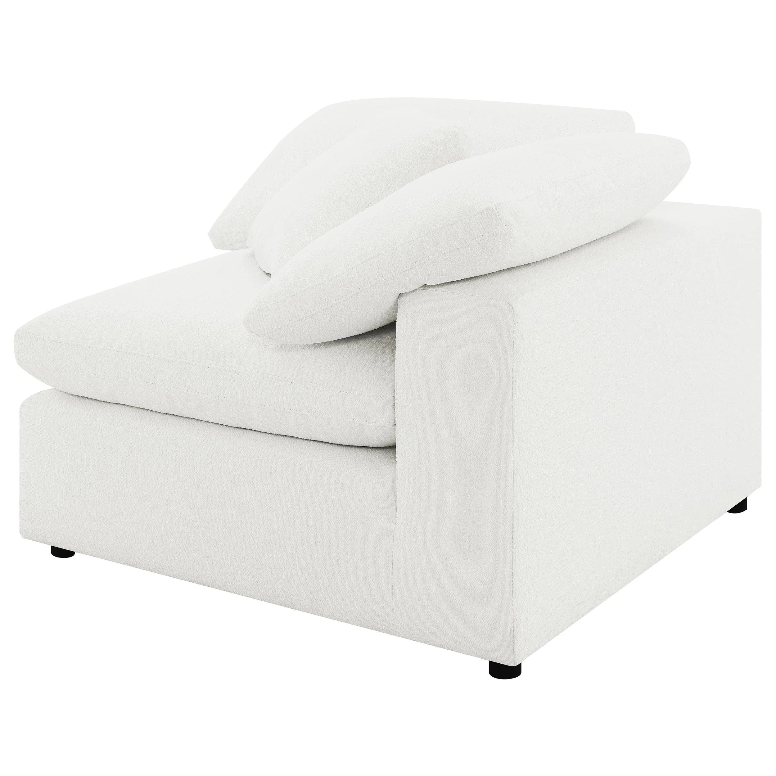 Raleigh Ivory Boucle Upholstered Corner Chair - Image 4