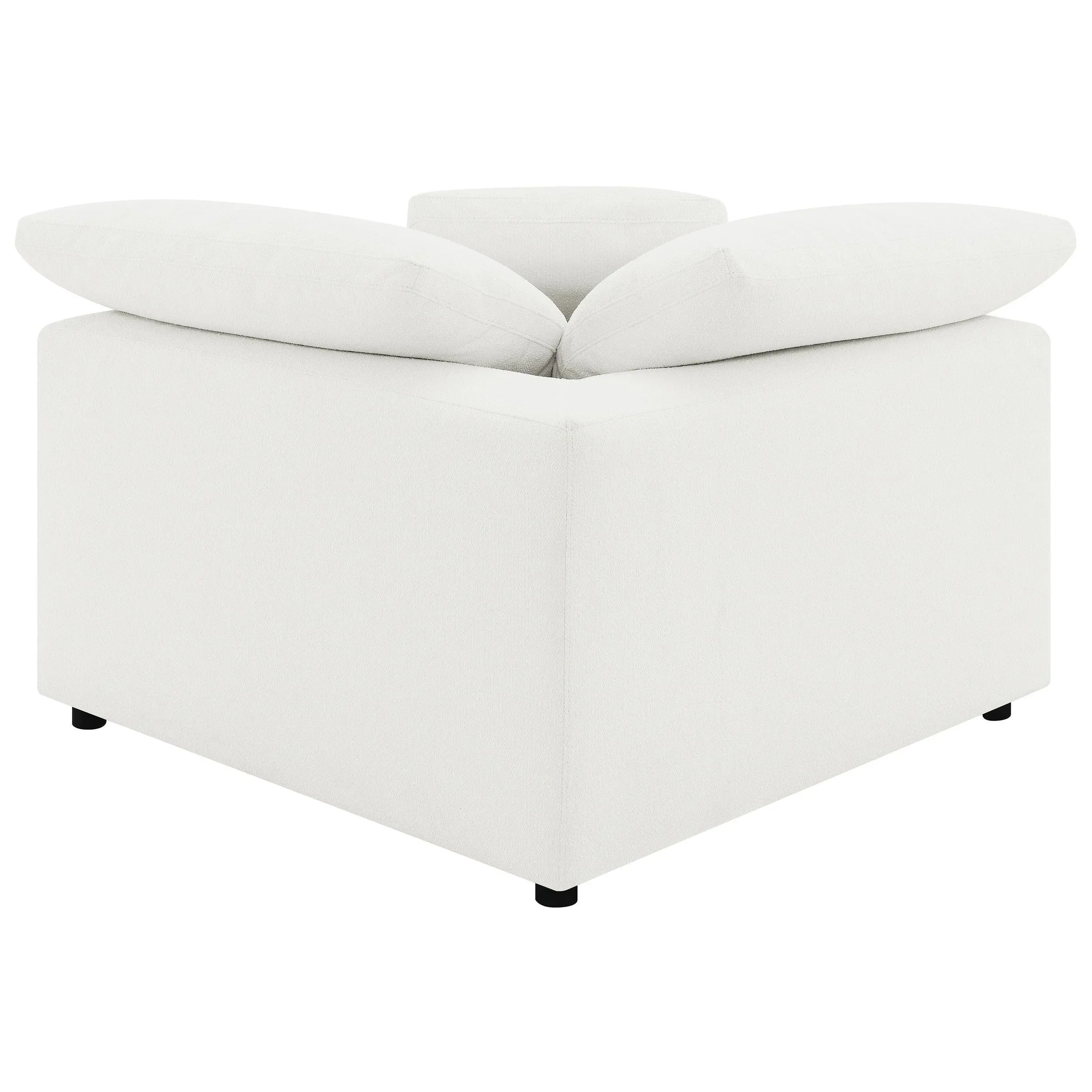 Raleigh Ivory Boucle Upholstered Corner Chair - Image 6