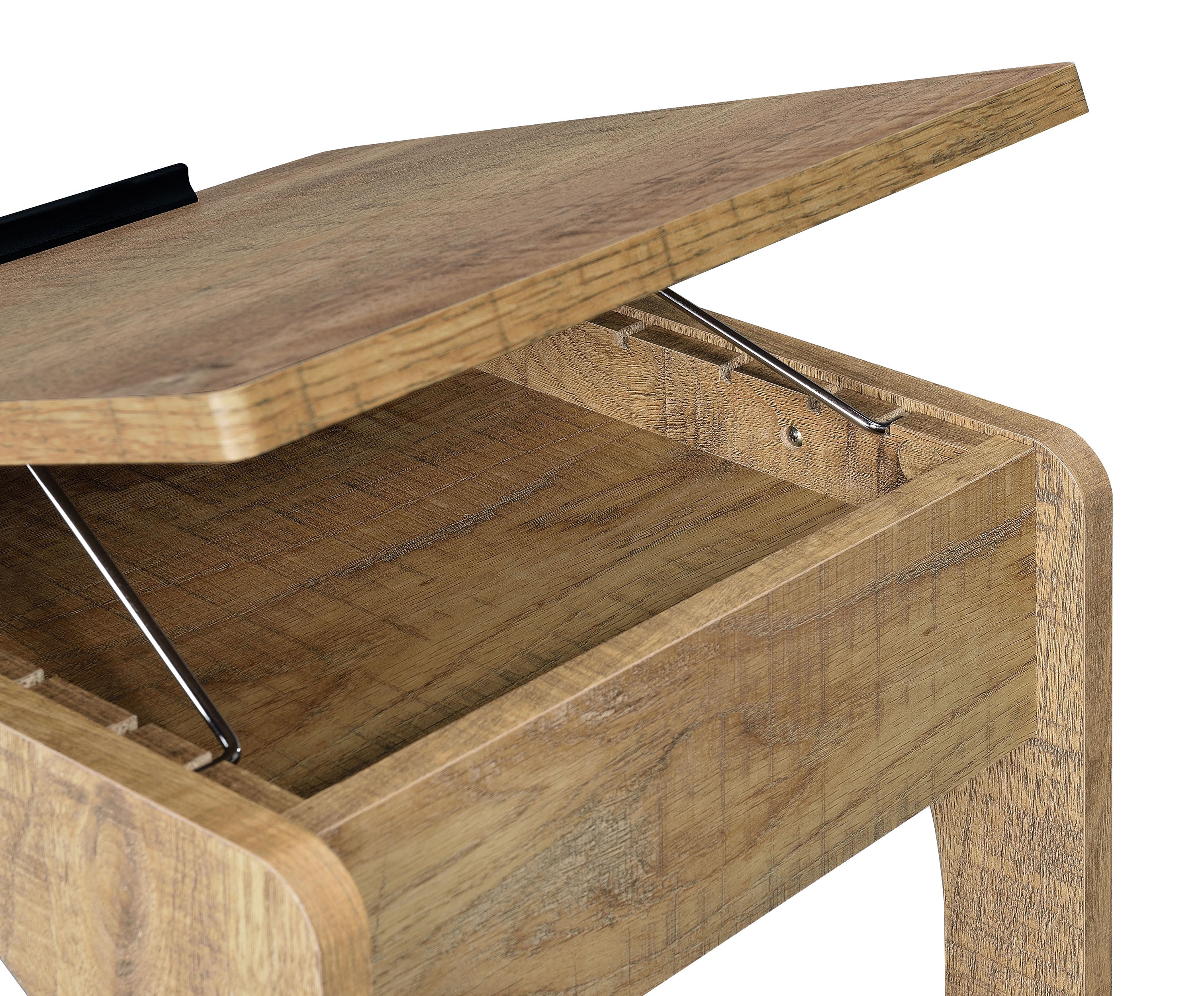 Ralston Mango C-Shaped Lift-Top Sofa Side Table With Casters - Image 13