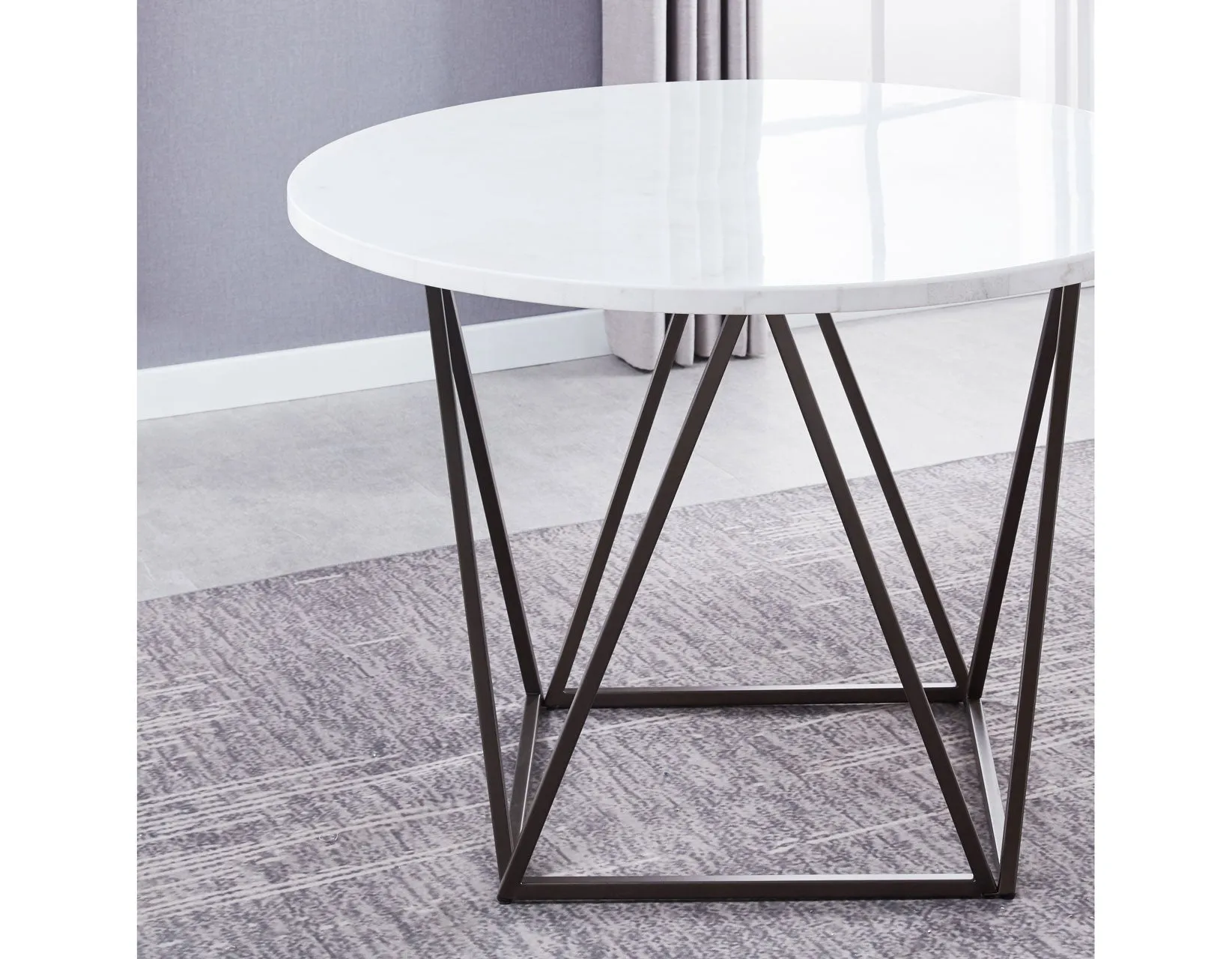 Ramona Tan Marble Top Dining Room Set - Image 3
