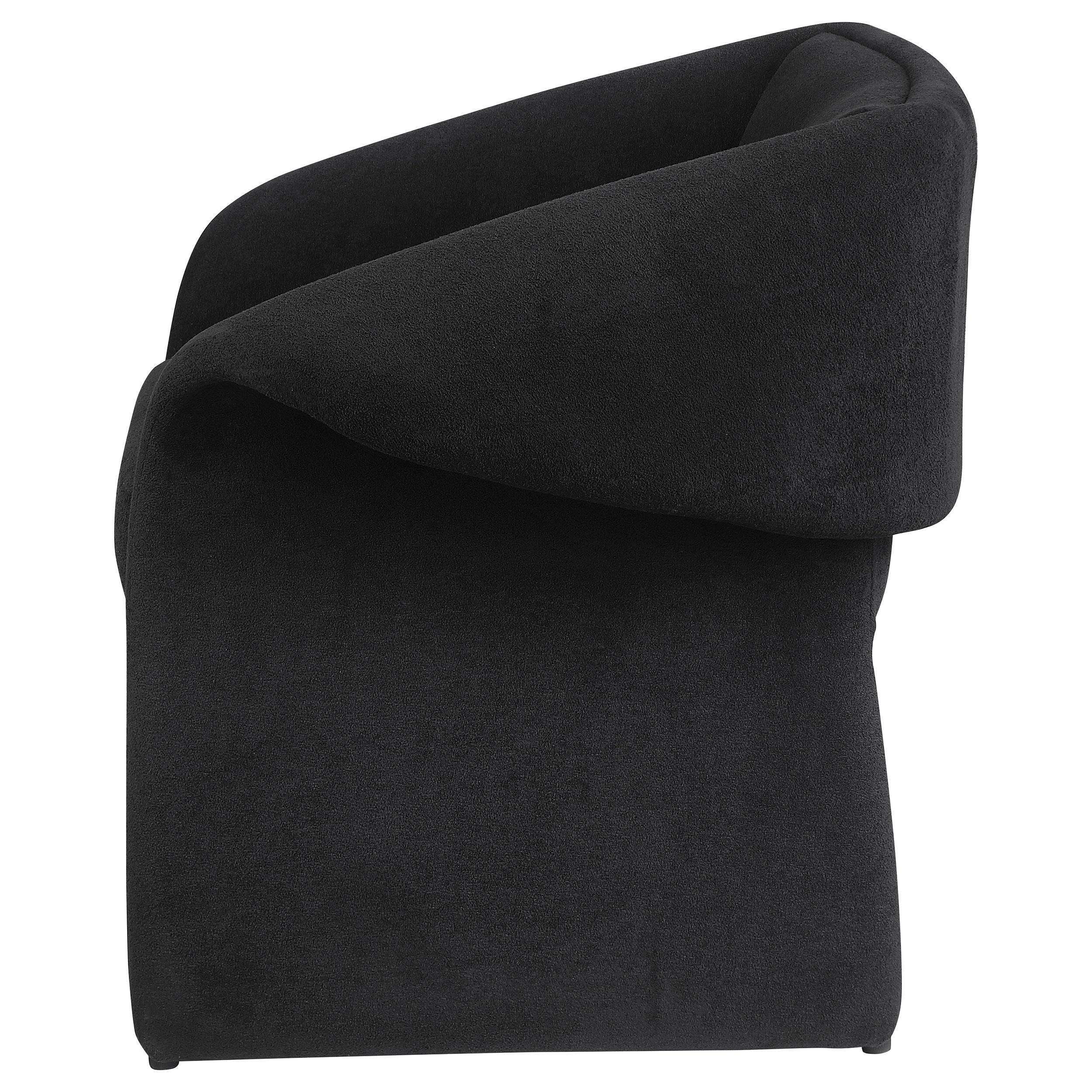 Ramsey Black Upholstered Sloped Arm Accent Chair - Image 5