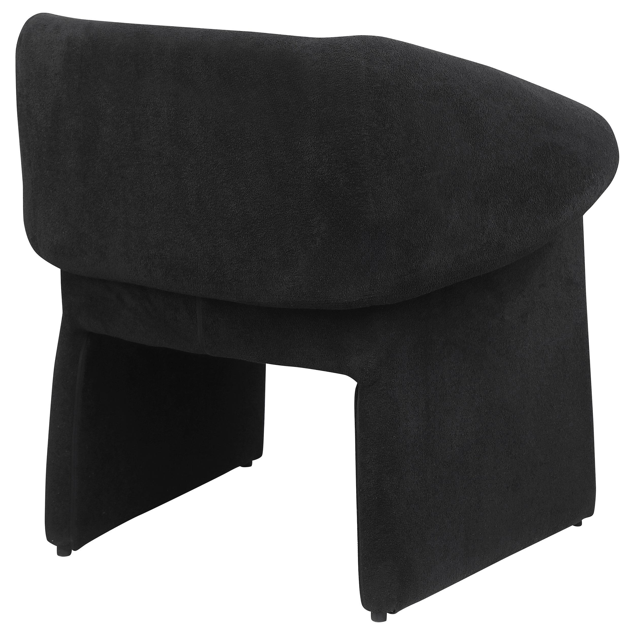 Ramsey Black Upholstered Sloped Arm Accent Chair - Image 7