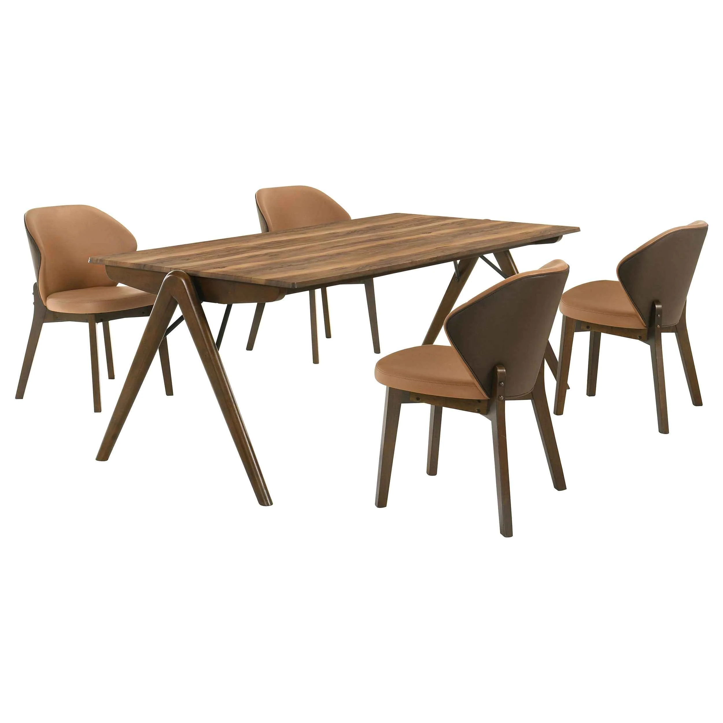 Randolph Sheesham/Brown 5-piece Rectangular Dining Room Set - Image 2
