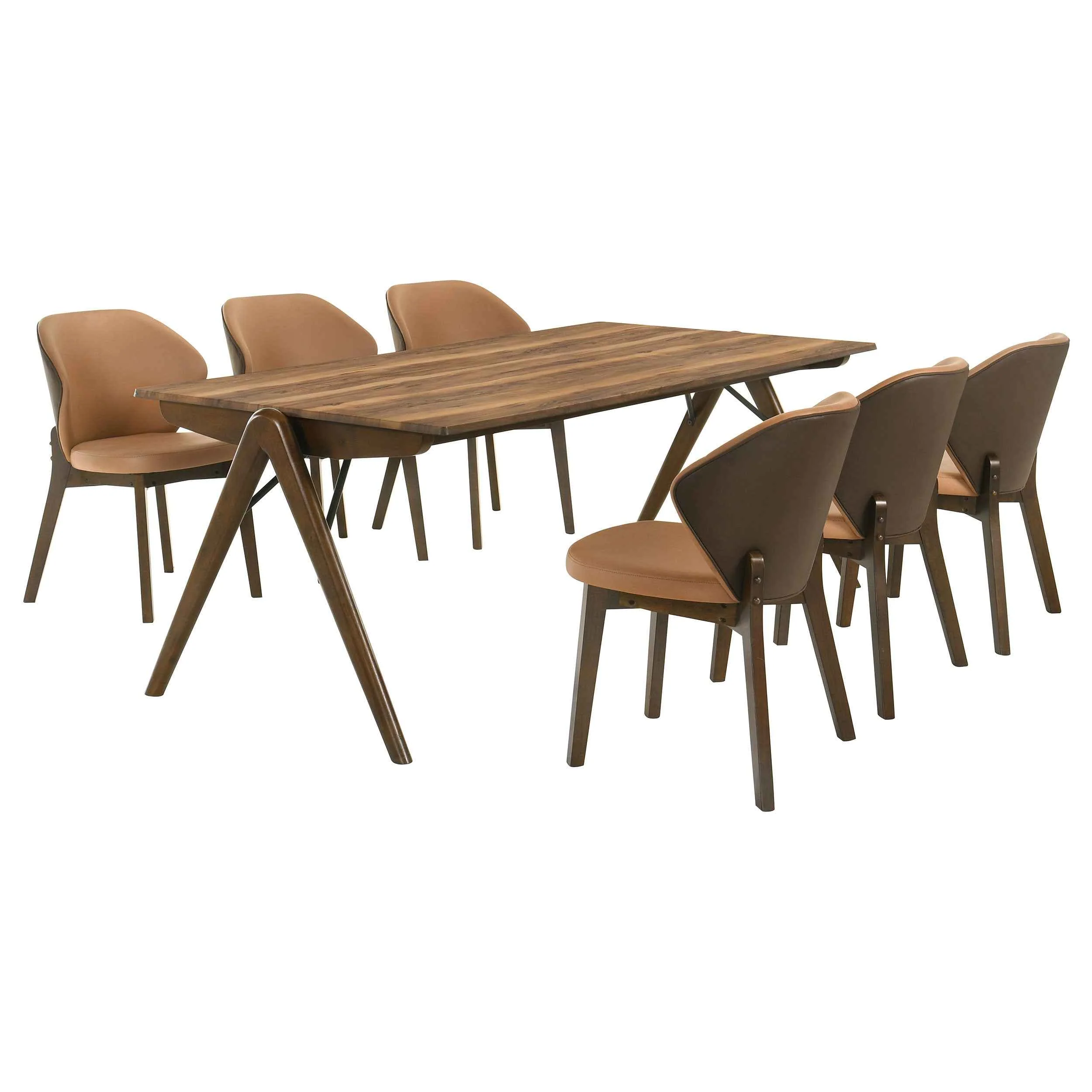 Randolph Sheesham/Brown 7-piece Rectangular Dining Room Set - Image 2
