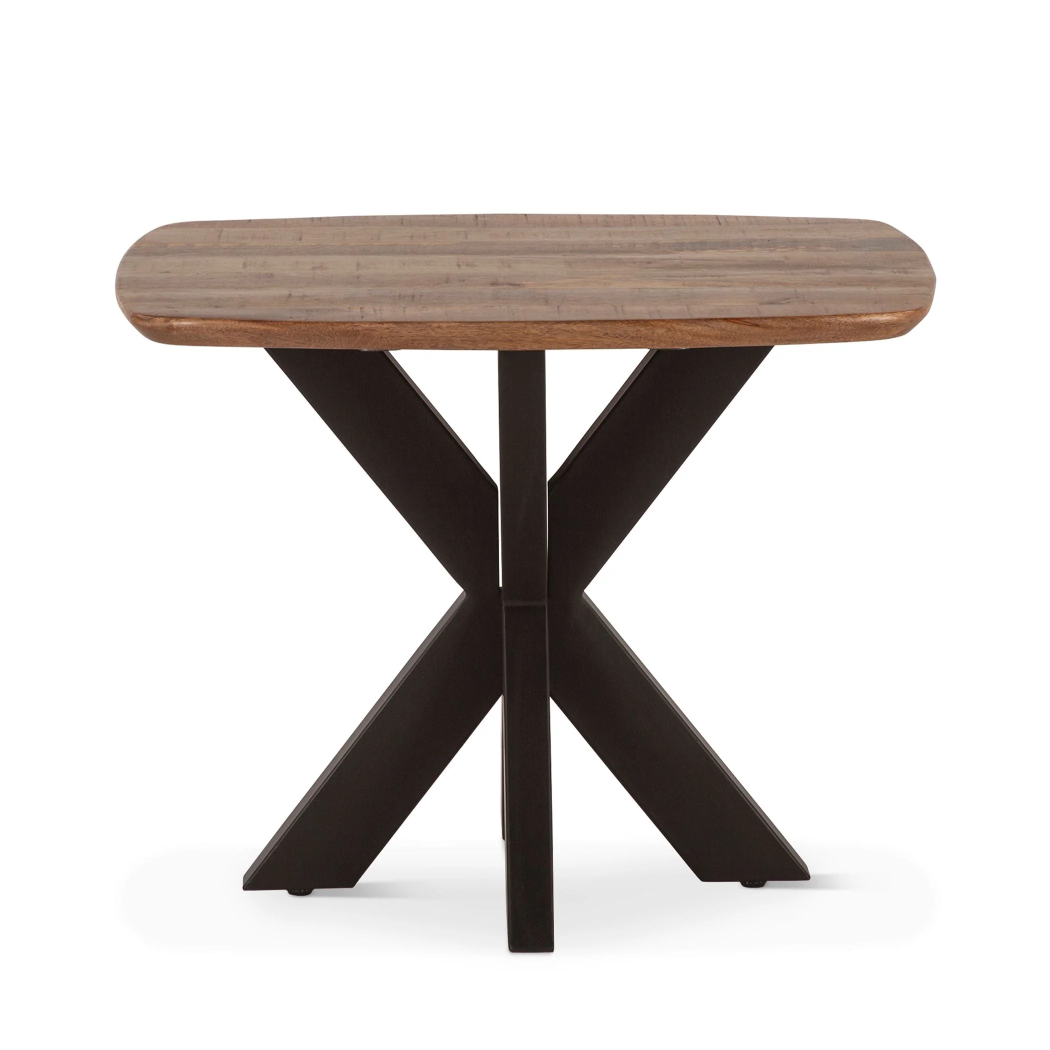 Rapallo 28" Side Table in Natural Mango Wood and Iron - Image 2
