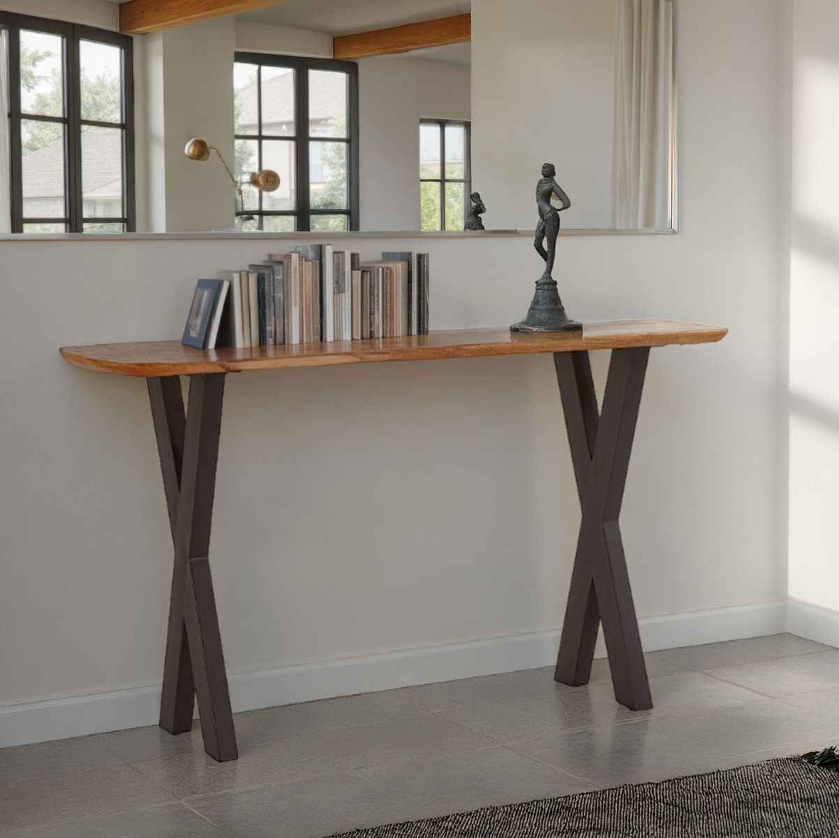Rapallo 52" Console Table in Natural Mango Wood - Image 3