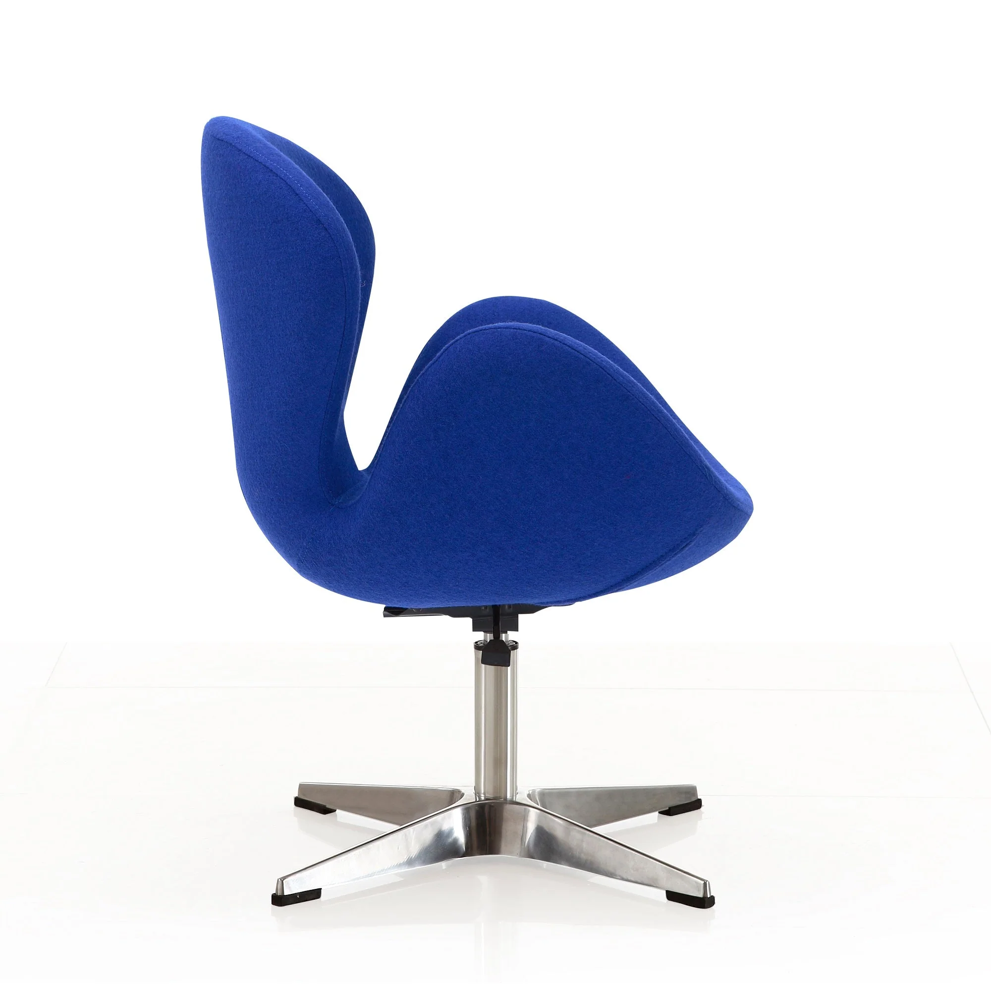 Raspberry Adjustable Swivel Chair in Blue and Polished Chrome (set of 2) - Image 6