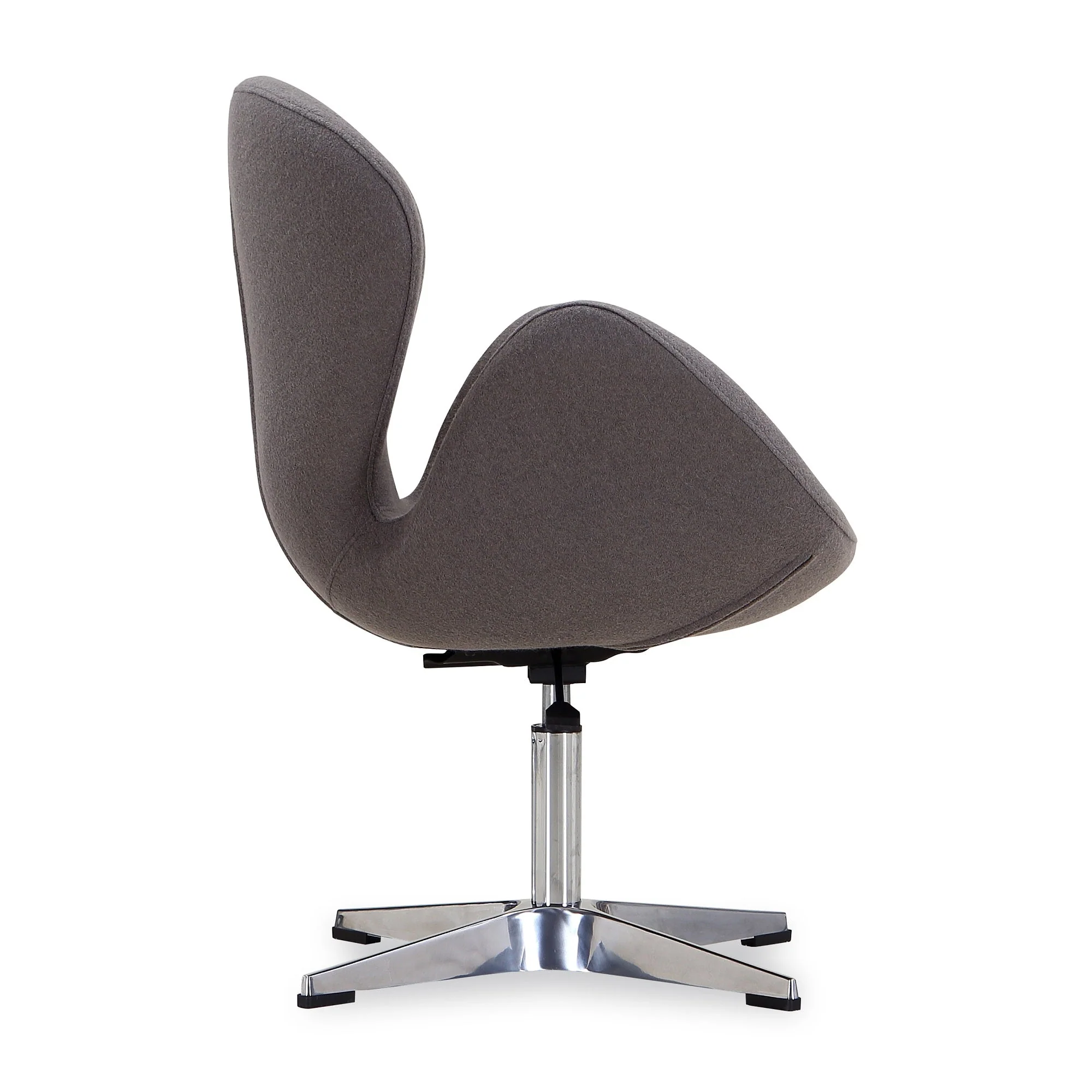Raspberry Adjustable Swivel Chair in Grey and Polished Chrome - Image 5