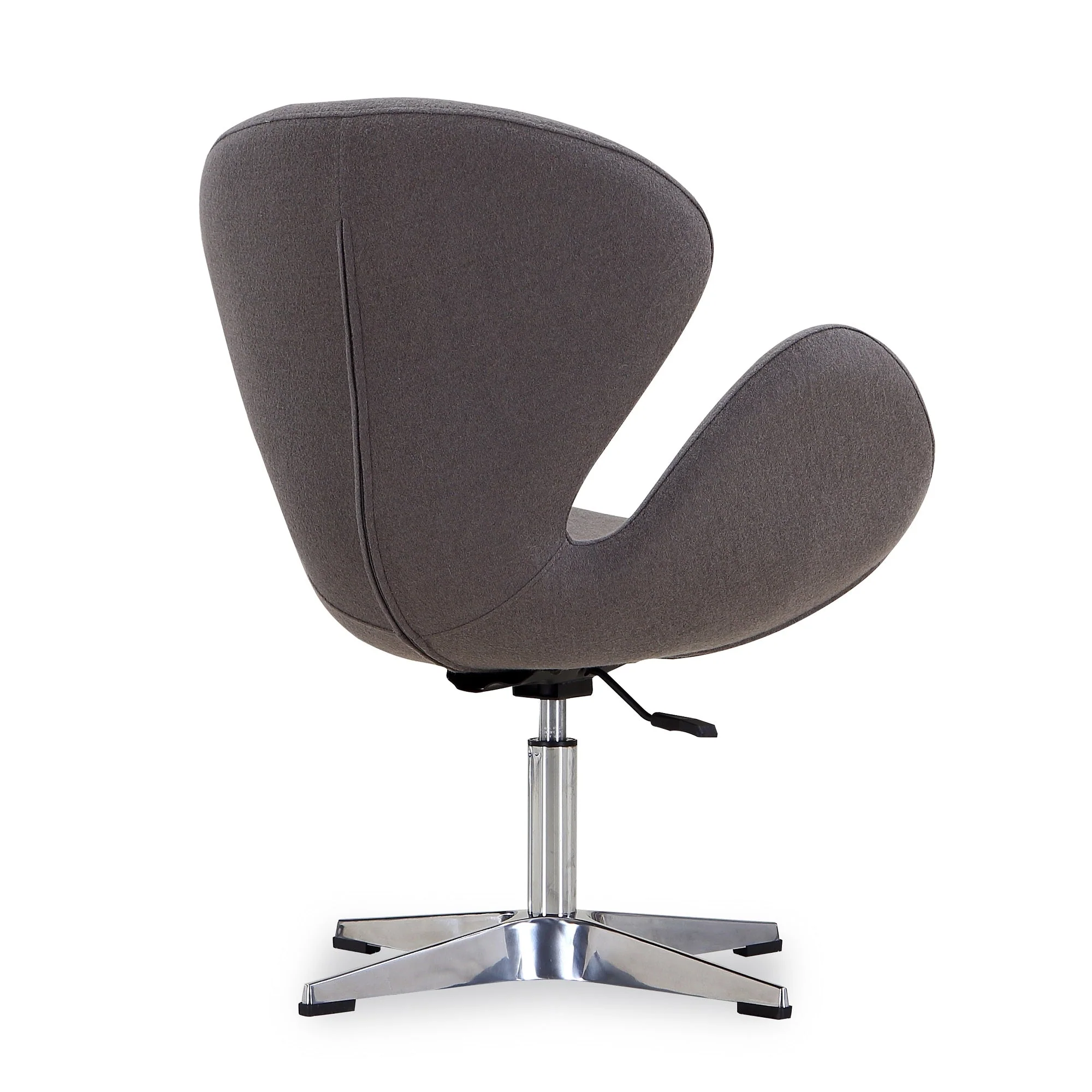 Raspberry Adjustable Swivel Chair in Grey and Polished Chrome (set of 2) - Image 6