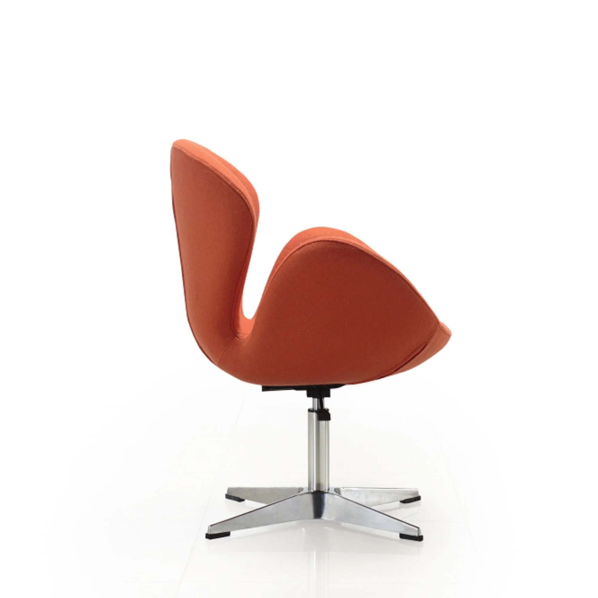 Raspberry Adjustable Swivel Chair in Orange and Polished Chrome - Image 4