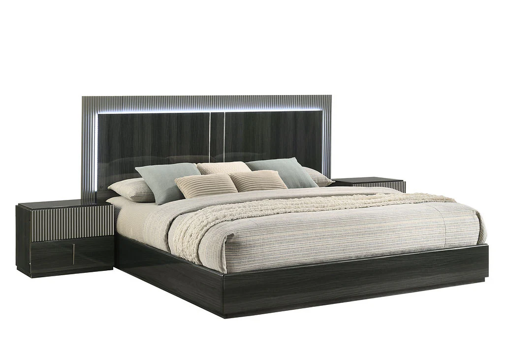 Raven Black Platform Bedroom Set - Image 3