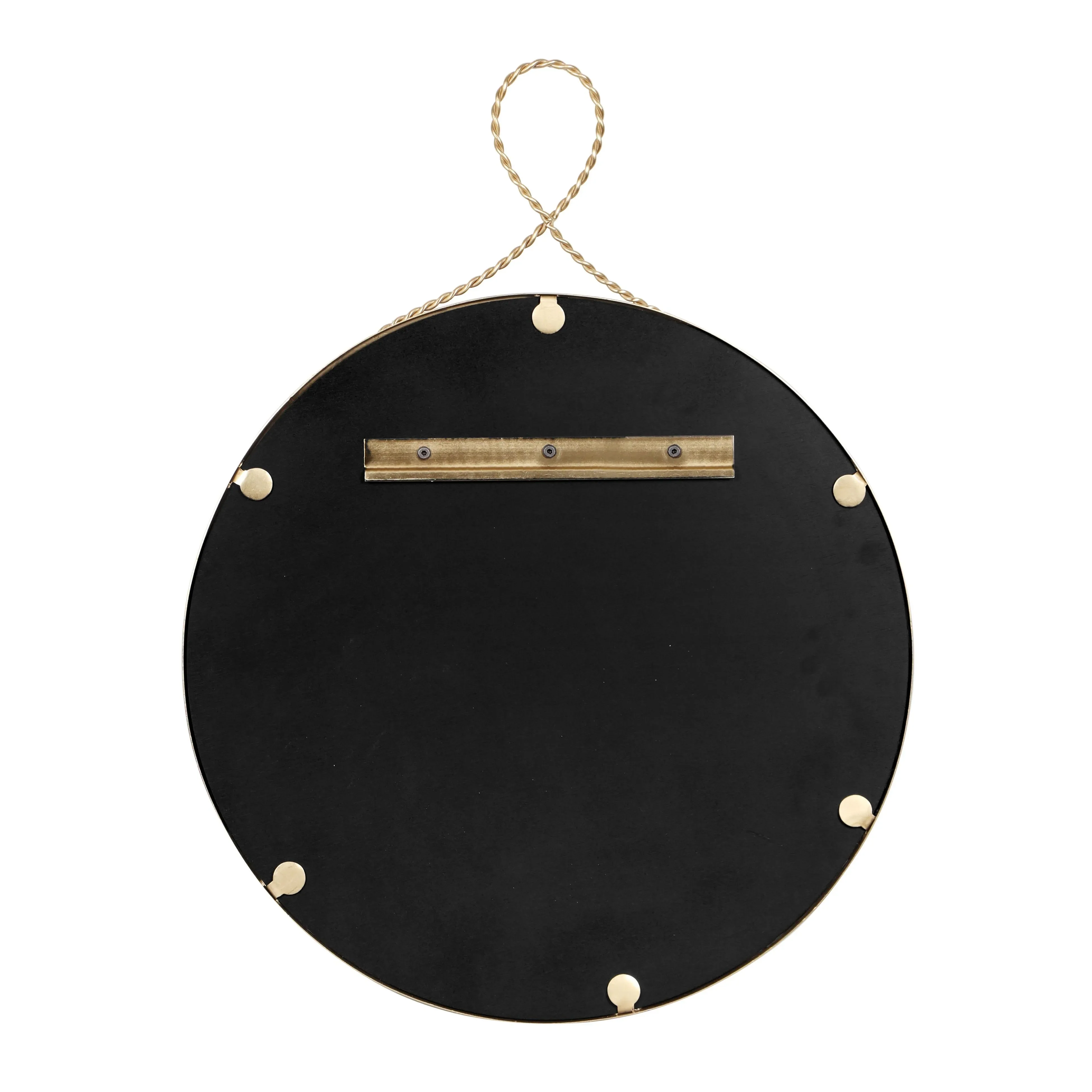 Ravina Braided Brass Round Wall Mirror - Image 4