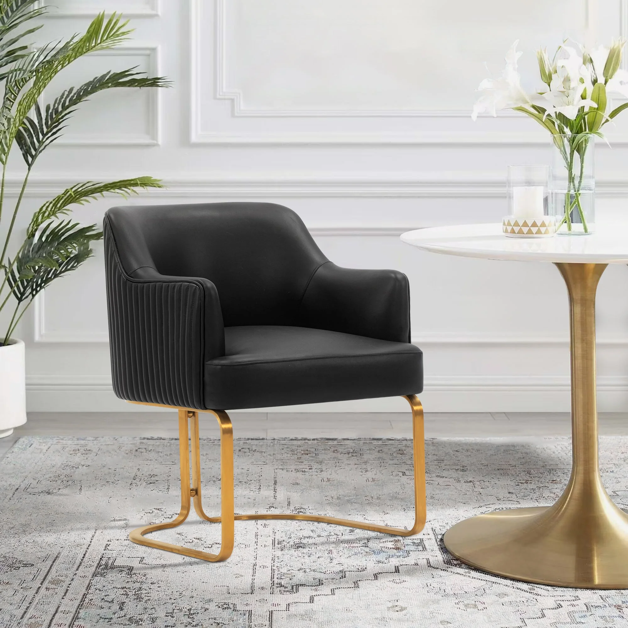 Raya Dining Armchair in Black - Image 2
