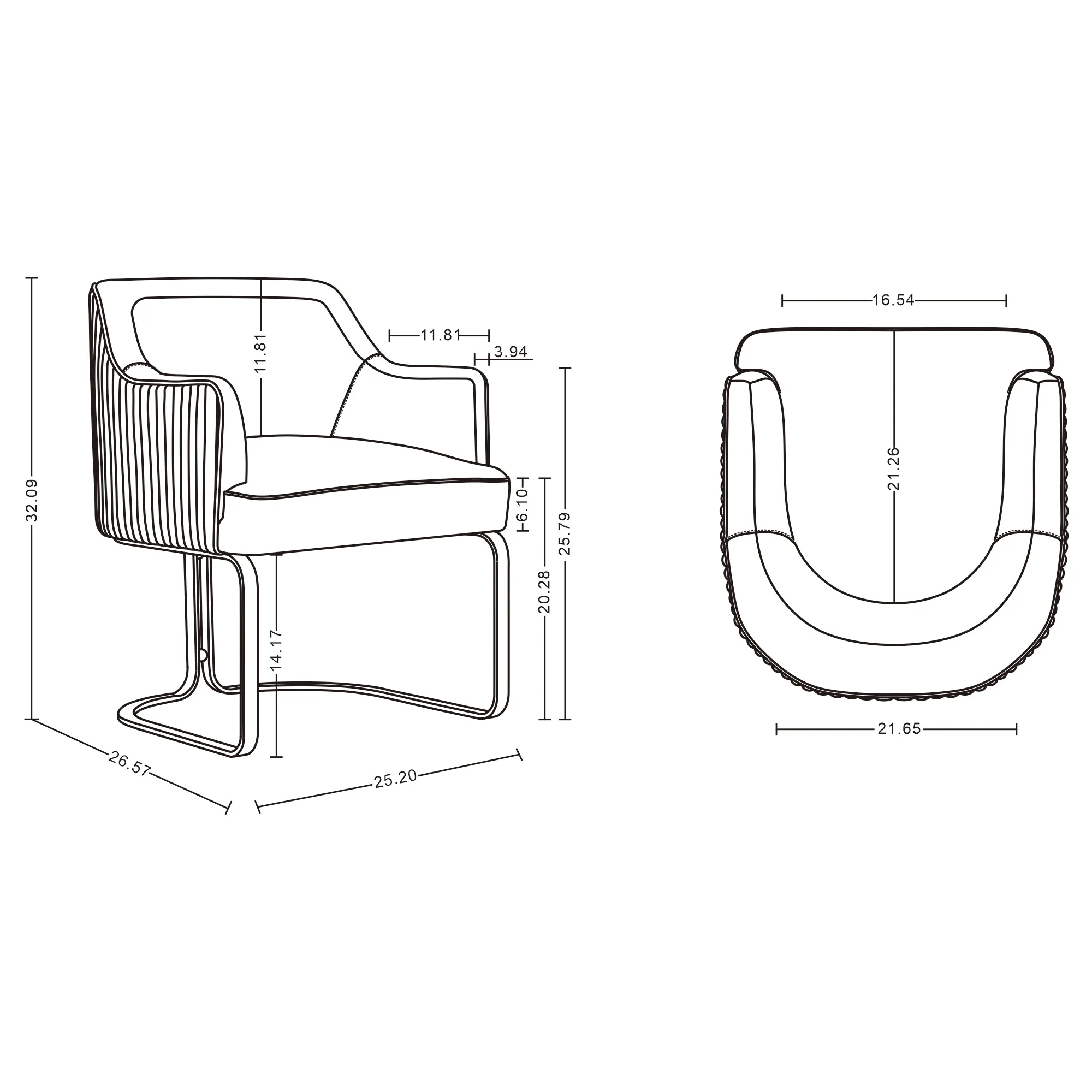 Raya Dining Armchair in Black (set of 2) - Image 3