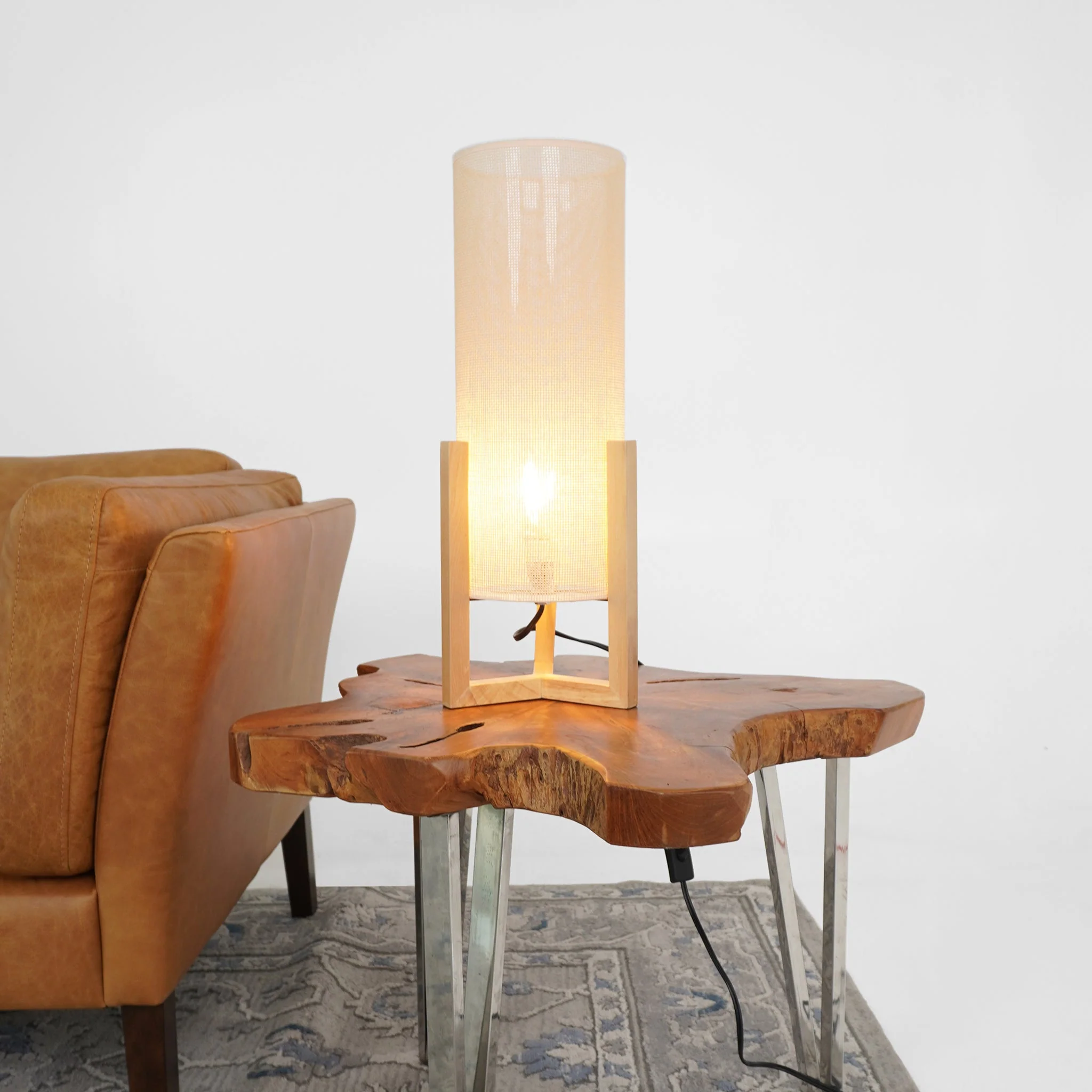Rayna Table Lamp Oak and Natural - Image 3